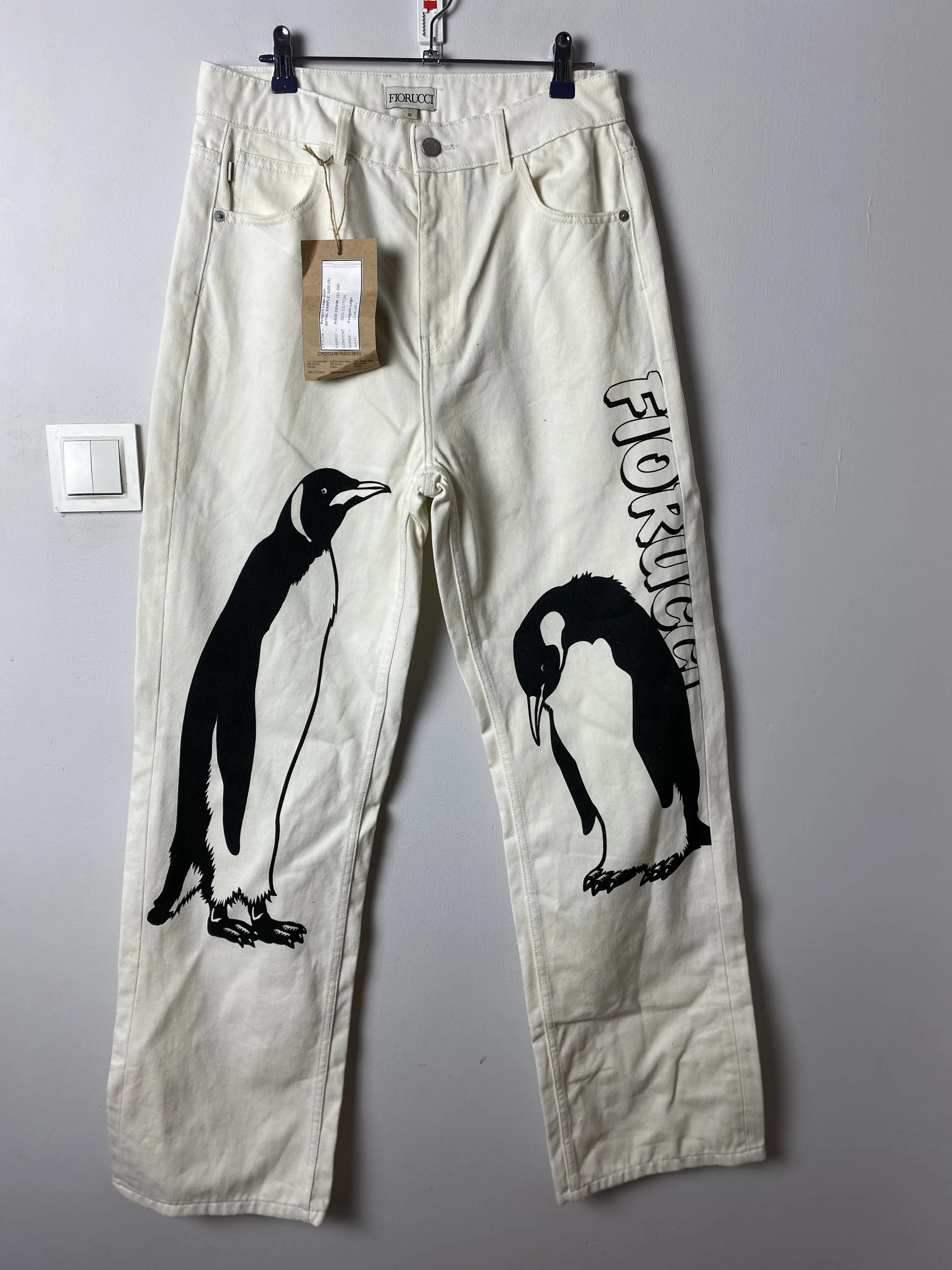 Fiorucci Penguin Logo Jeans denim INITIAL SAMPLE