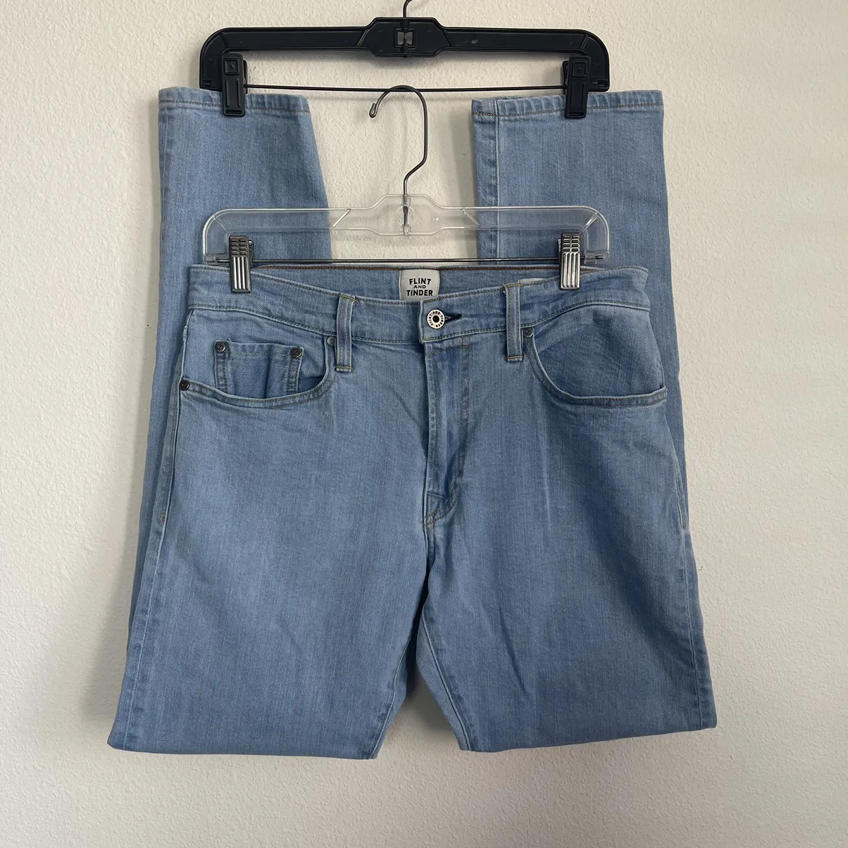 Flint & Tinder Slim Fit Light Wash Denim Jeans