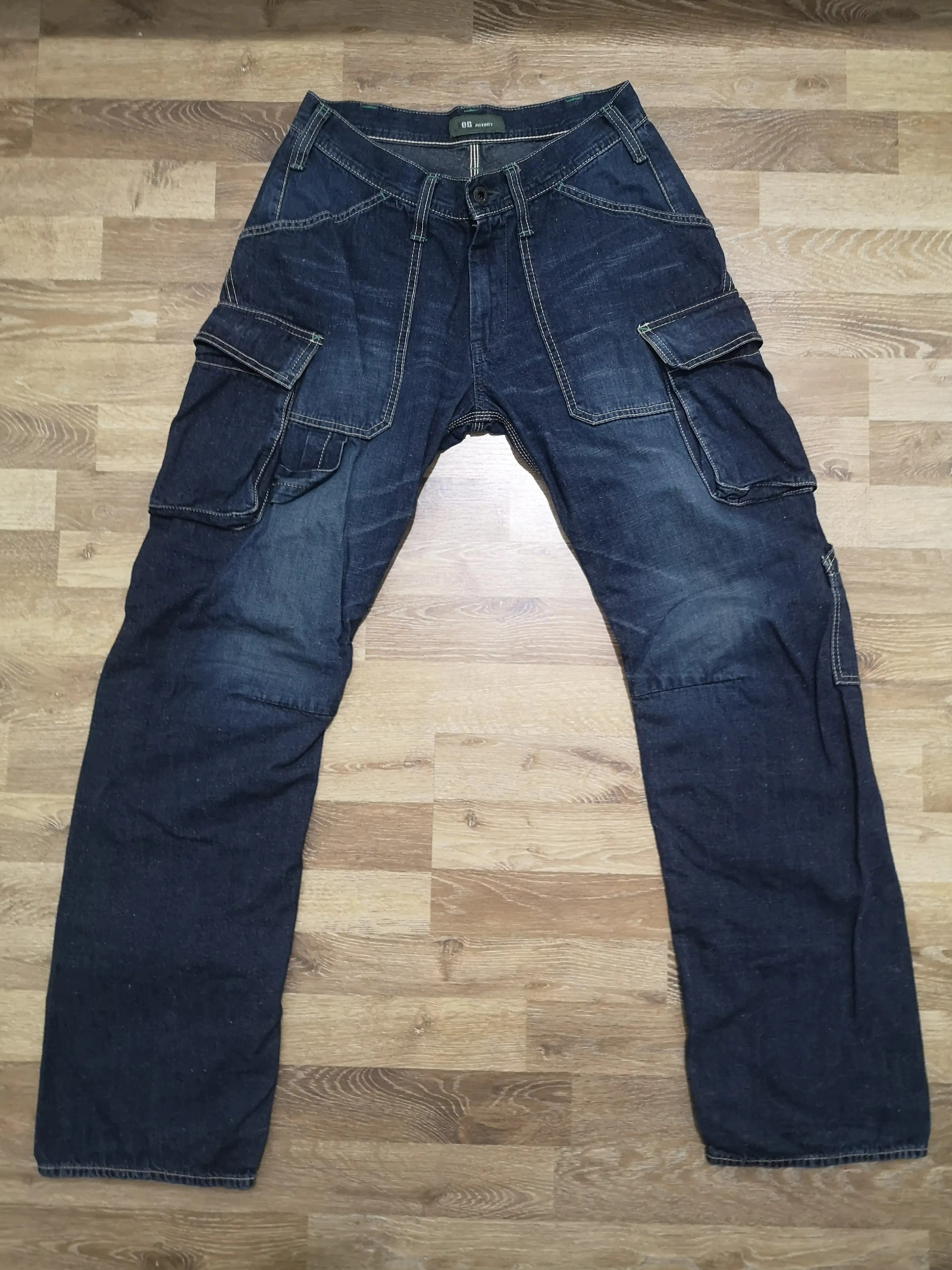 🇯🇵 Nice FOB Factory Brand Cargo Pants Buckle Back Jeans