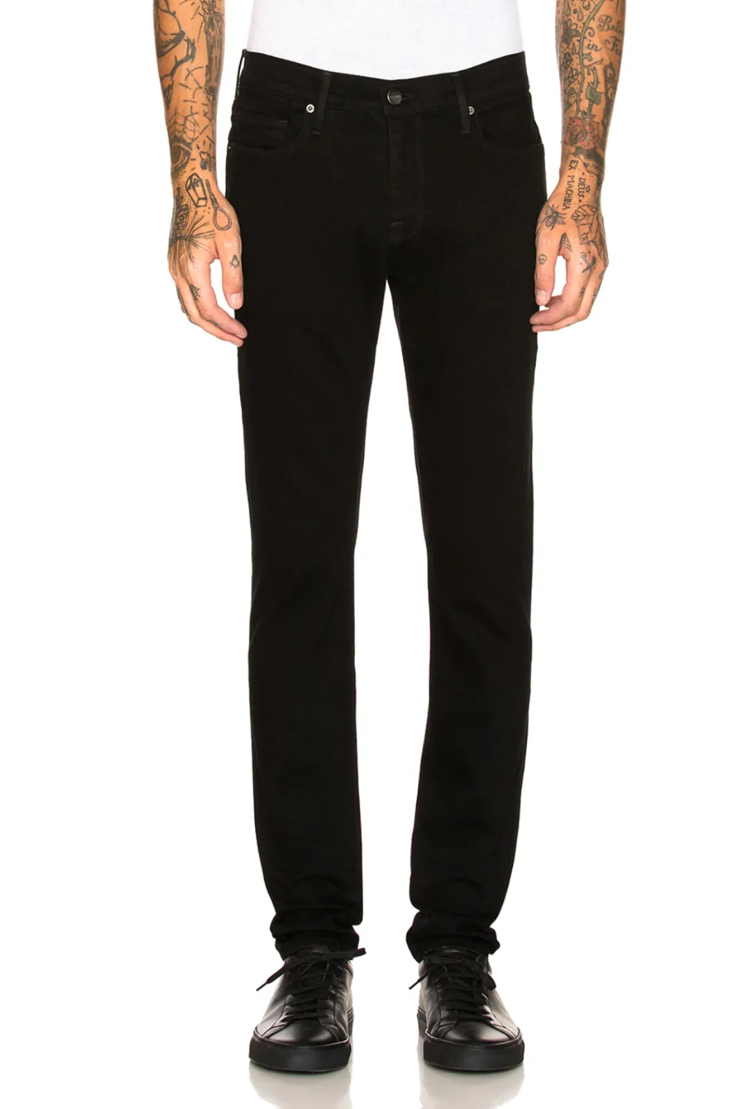 L'Homme Slim Fit Skinny Black Jeans