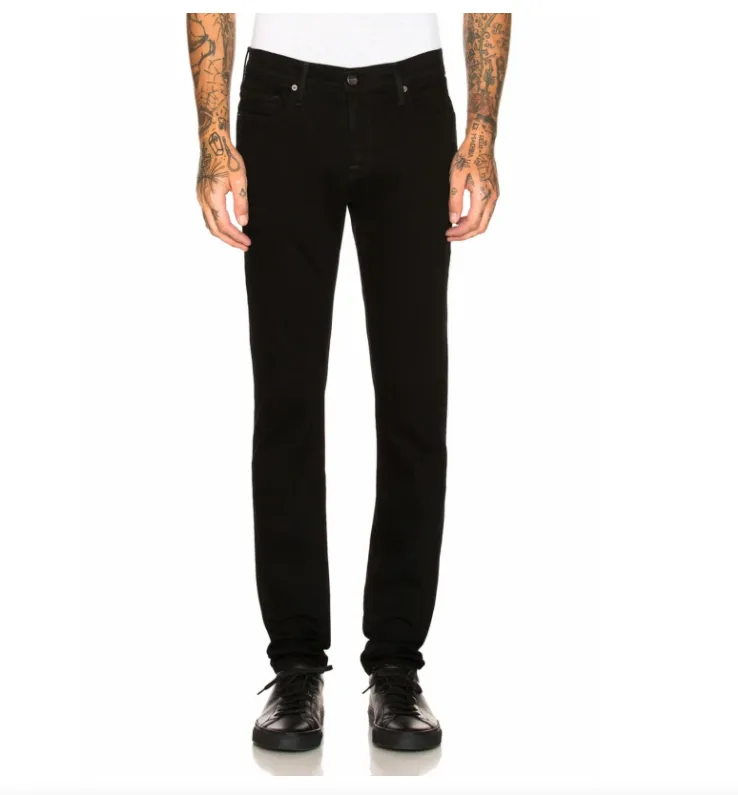 L'Homme Slim Fit Skinny Black Jeans