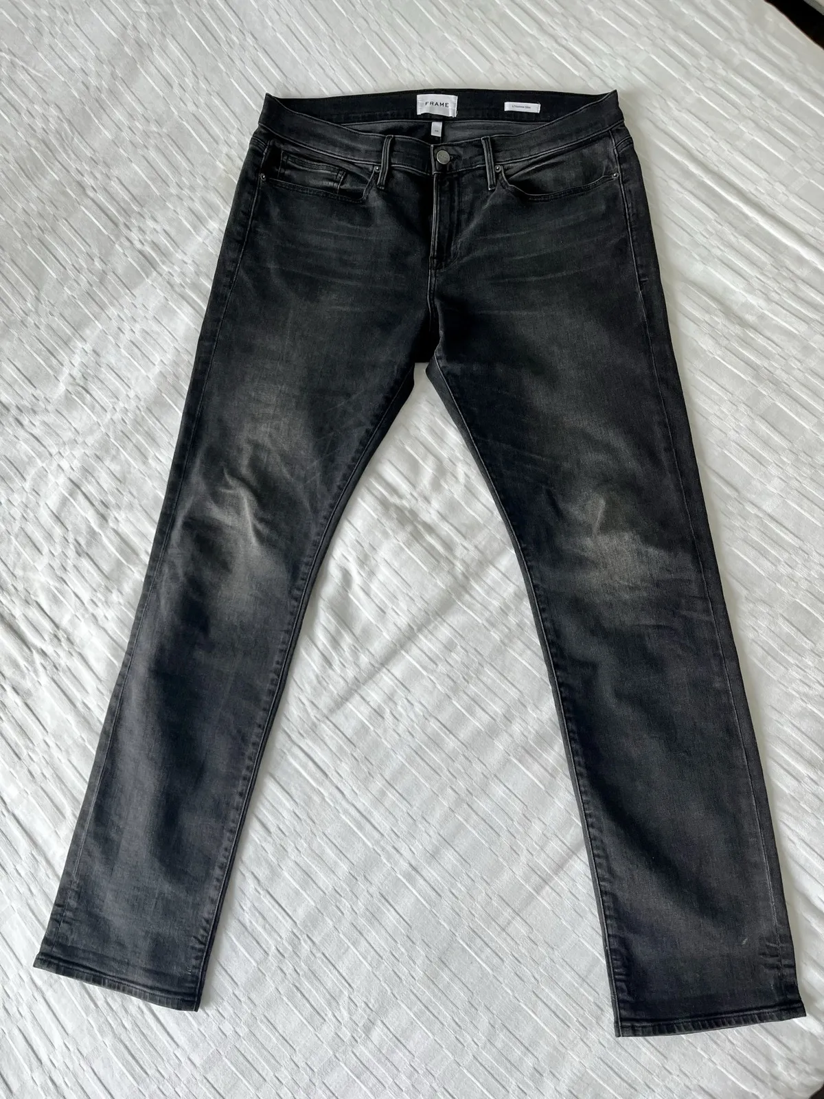 FRAME L’Homme Slim Faded Black Jeans
