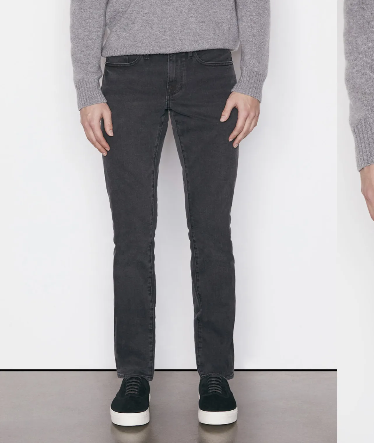 Frame $300 31 Grey to fade l’Homme Skinny dark jeans slim