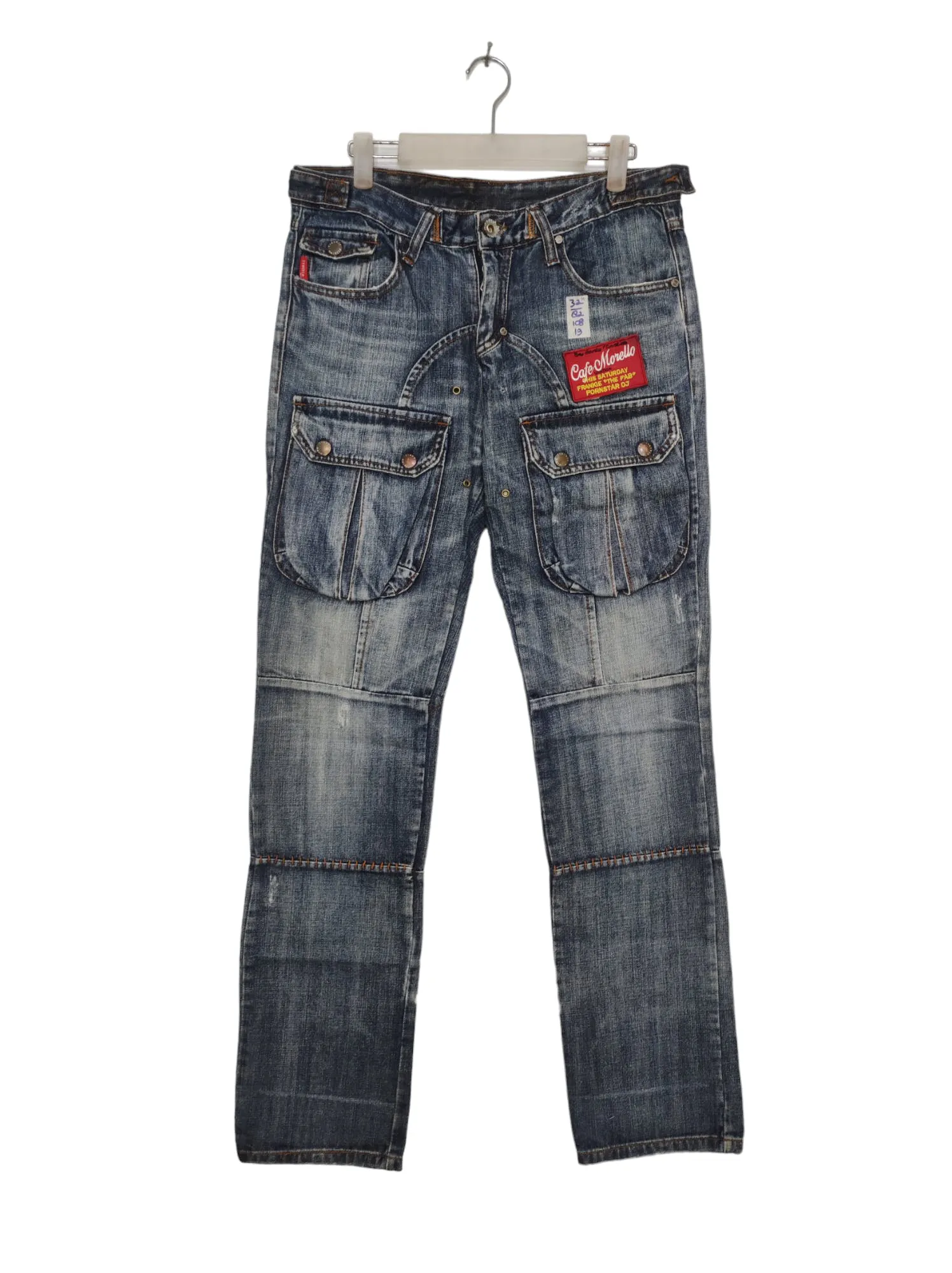 RARE🔥 FRANKIE MORELLO Big Pocket Cafe Biker Jeans