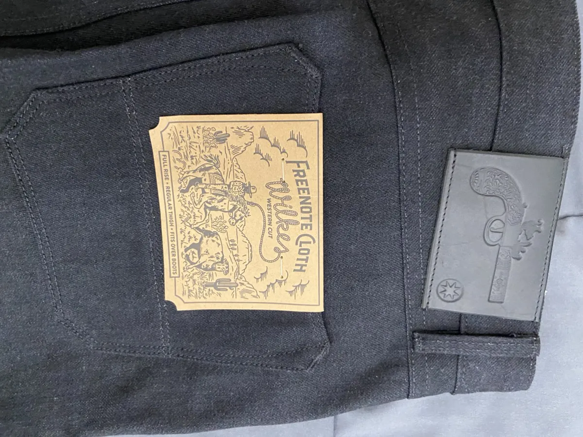 Wilkes Western Raw 14.25 Ounce Black Grey