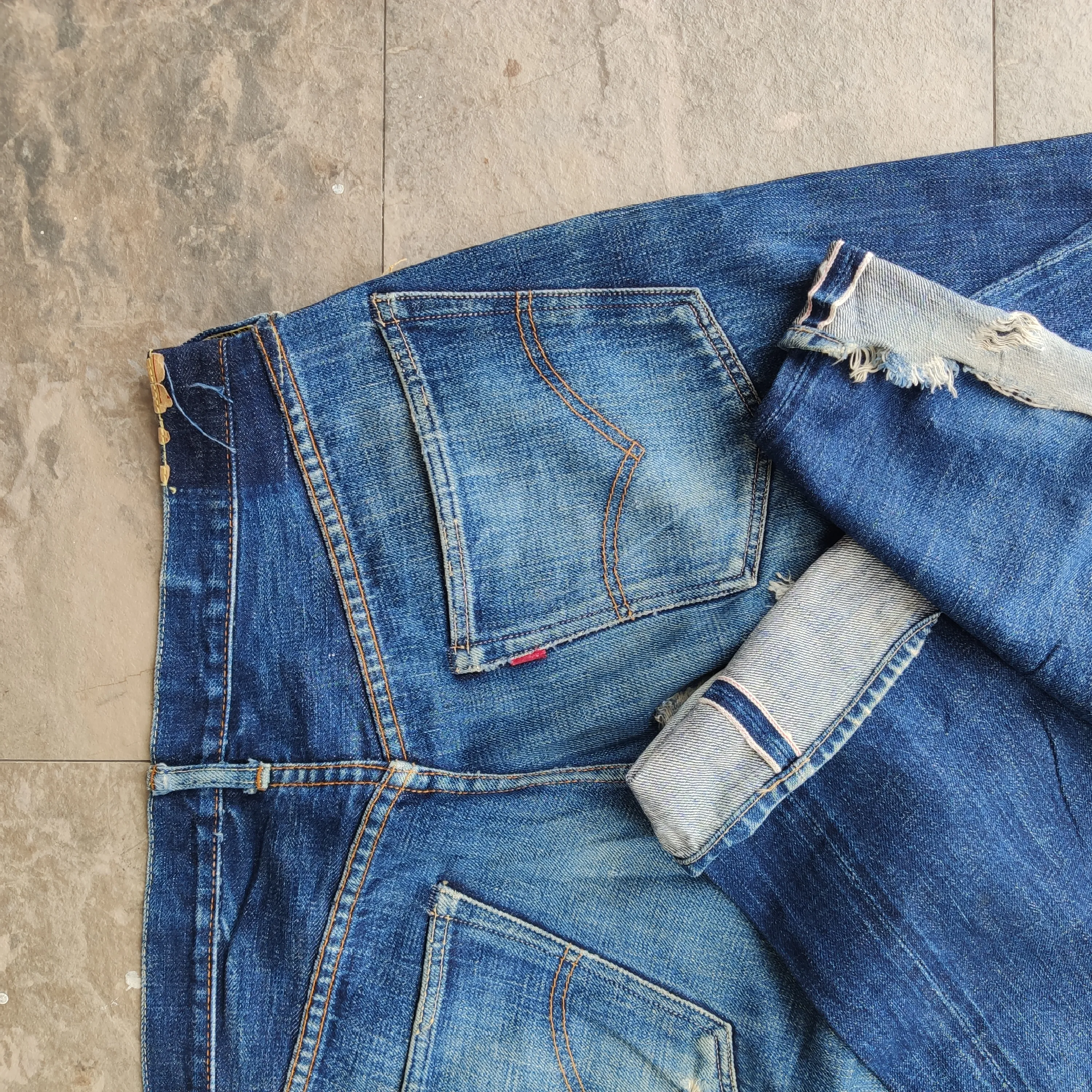FULLCOUNT DISTRESSED SELVEDGE DENIM MADE IN JAPAN