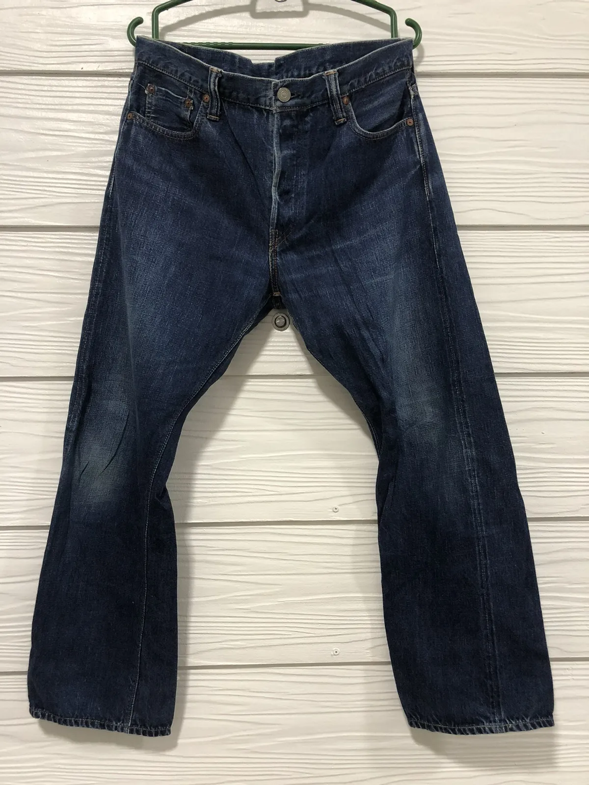 Full Count redline selvedge distressed denim jeans