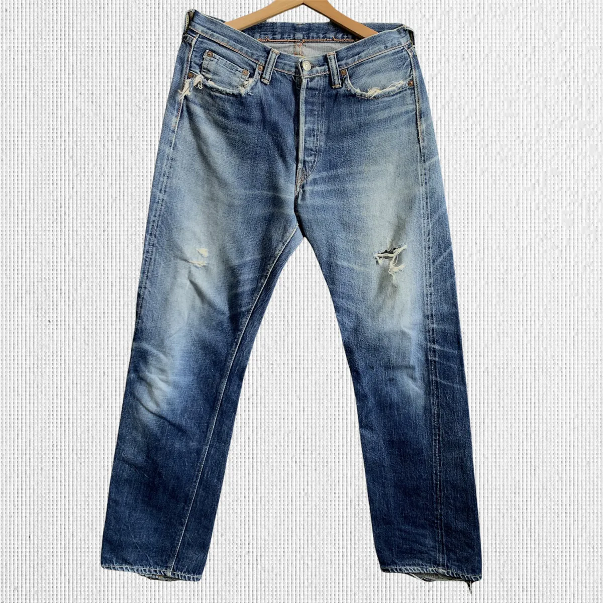 Osaka Full Count Selvedge Distressed Denim Jeans