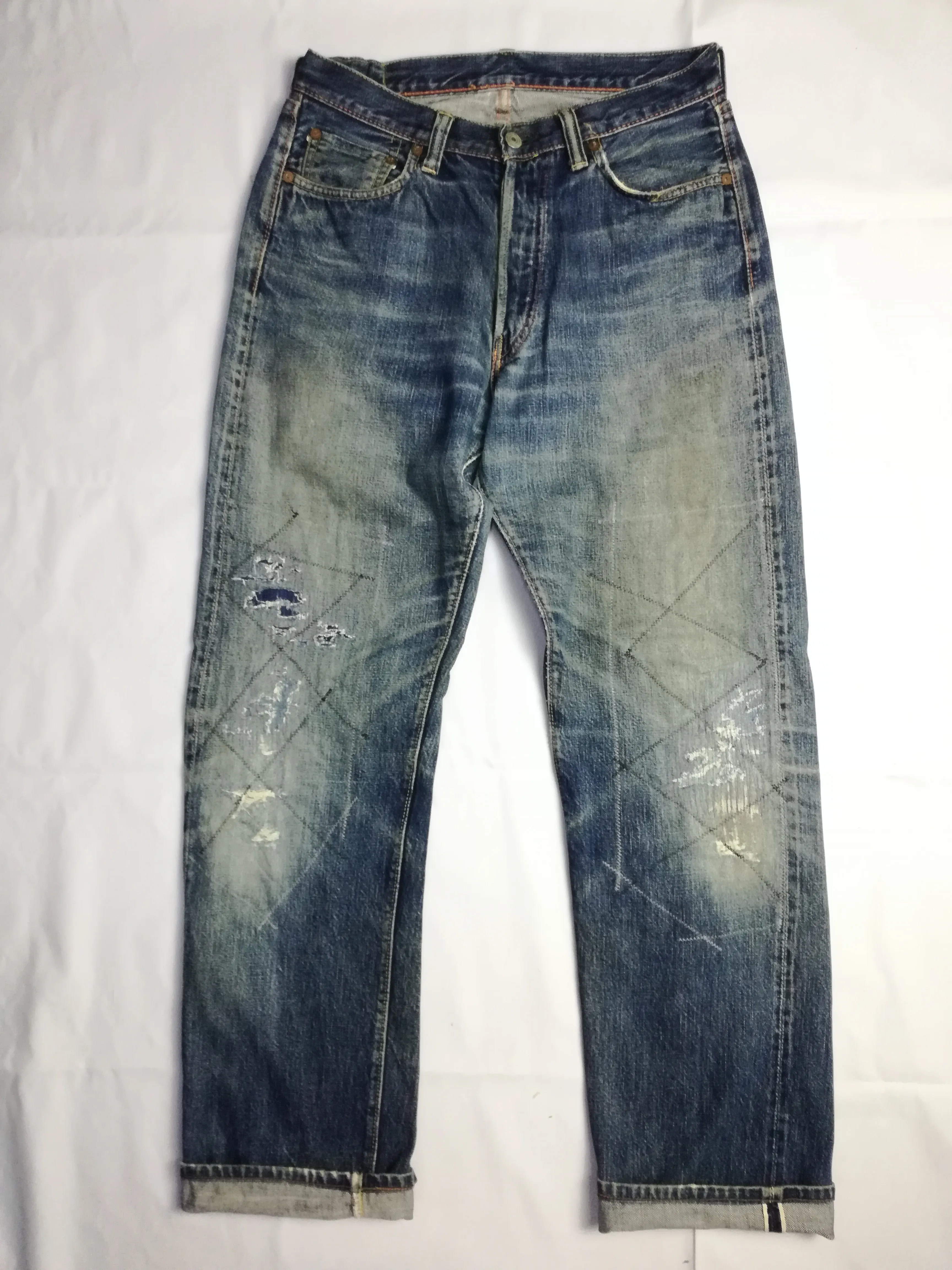 Reworked FULLCOUNT Selvedge Denim with Patchwork