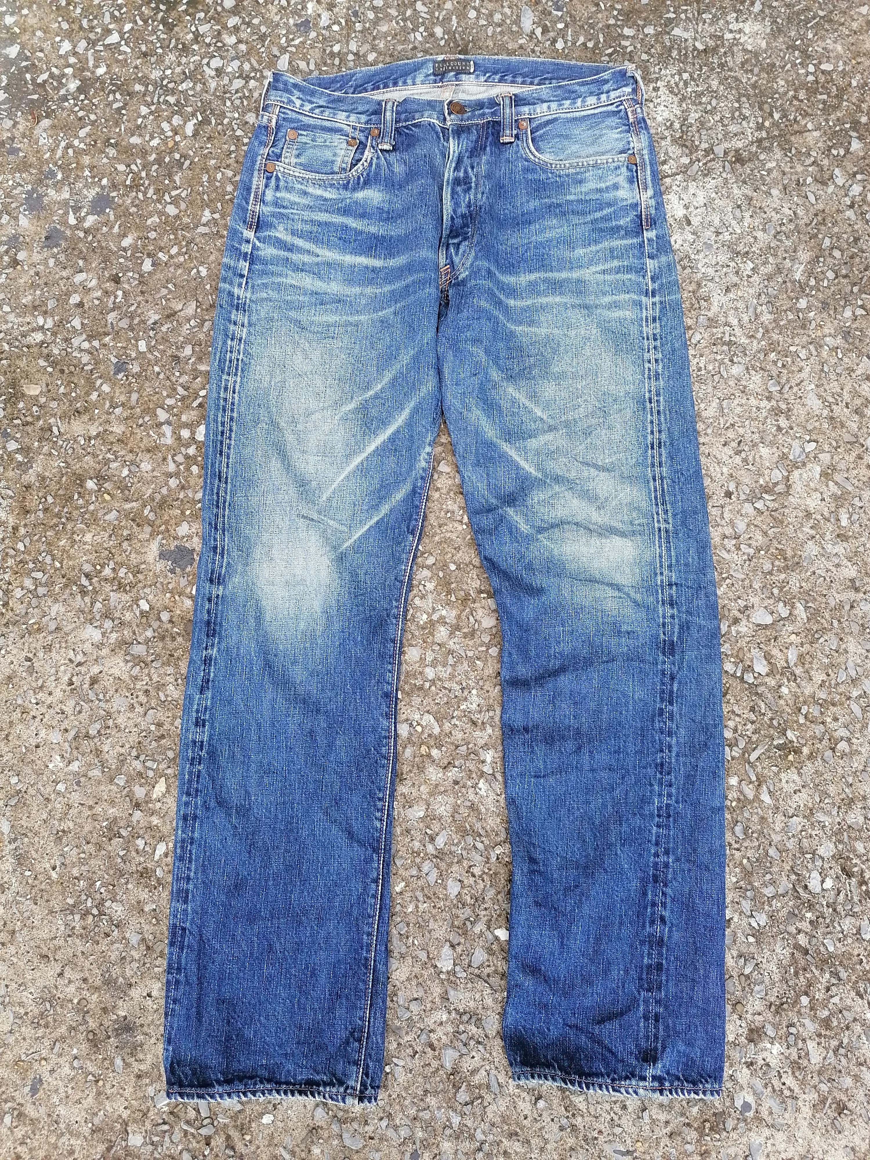 Full Count Washed Blue Selvedge Jeans
