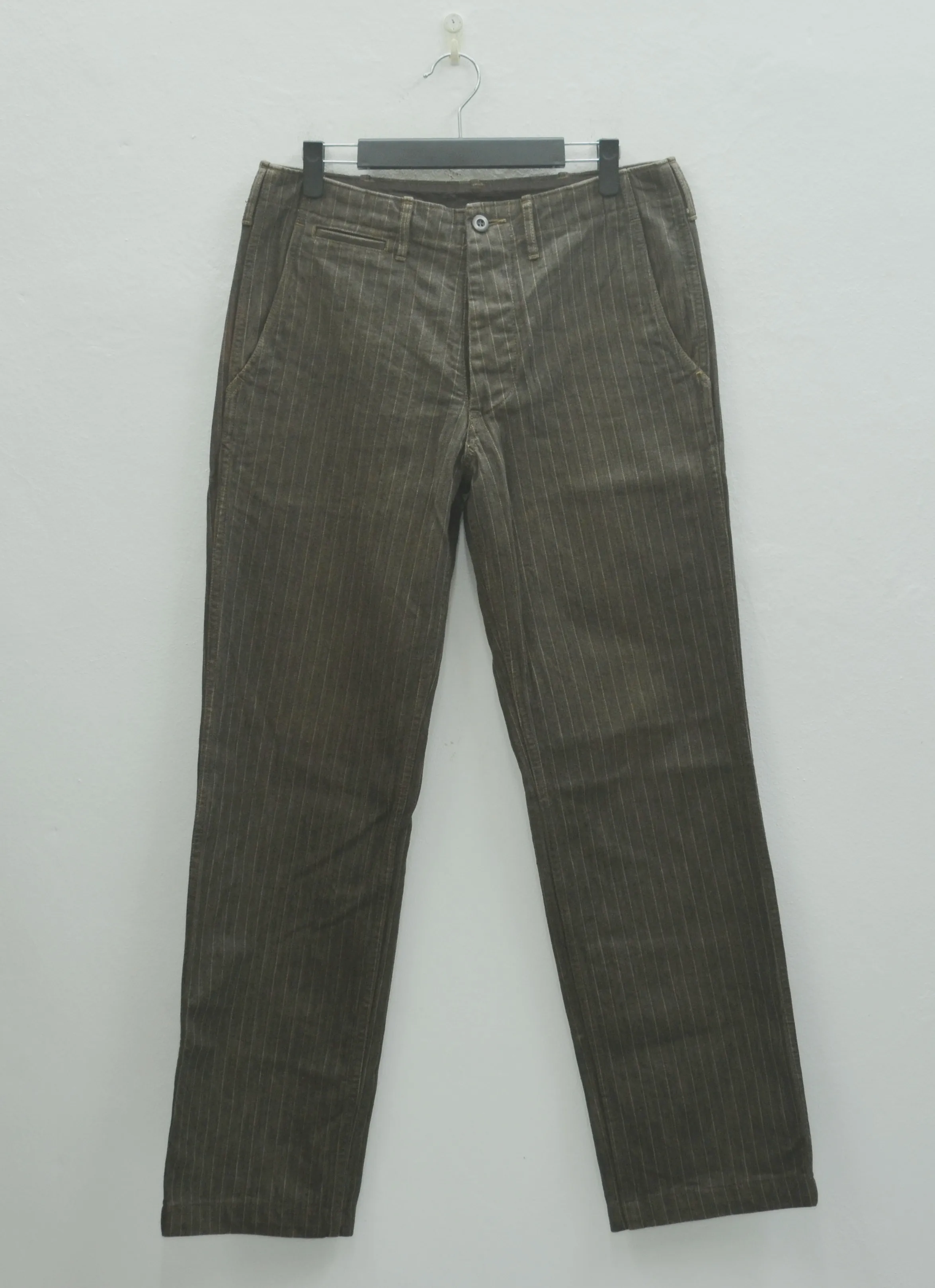 Wabash Pin Stripe Jeans Button Fly Made In Japan