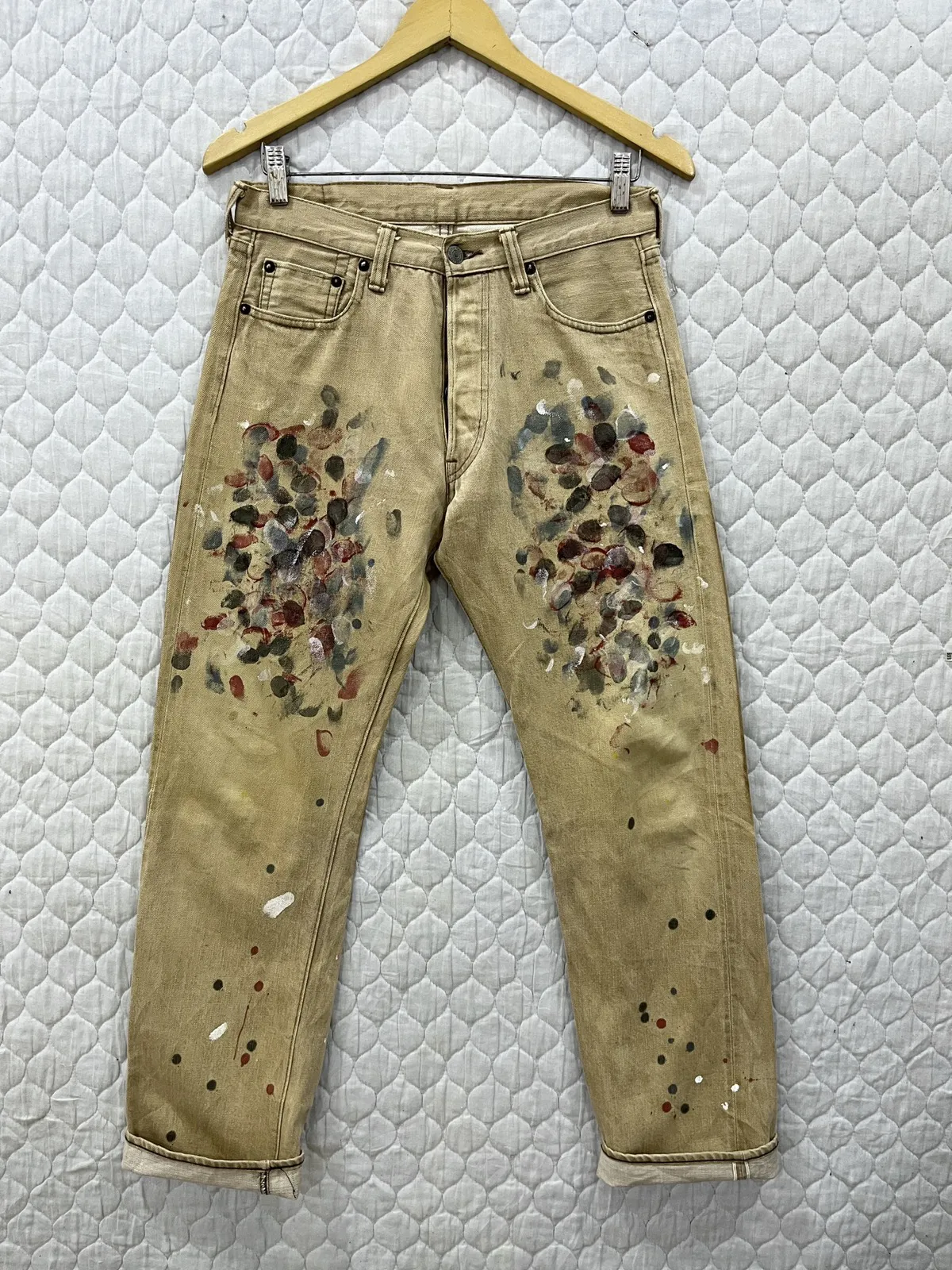 (Xx). FULL COUNT & CO HYPEBEAST SELVEDGE PAINTS DENIM