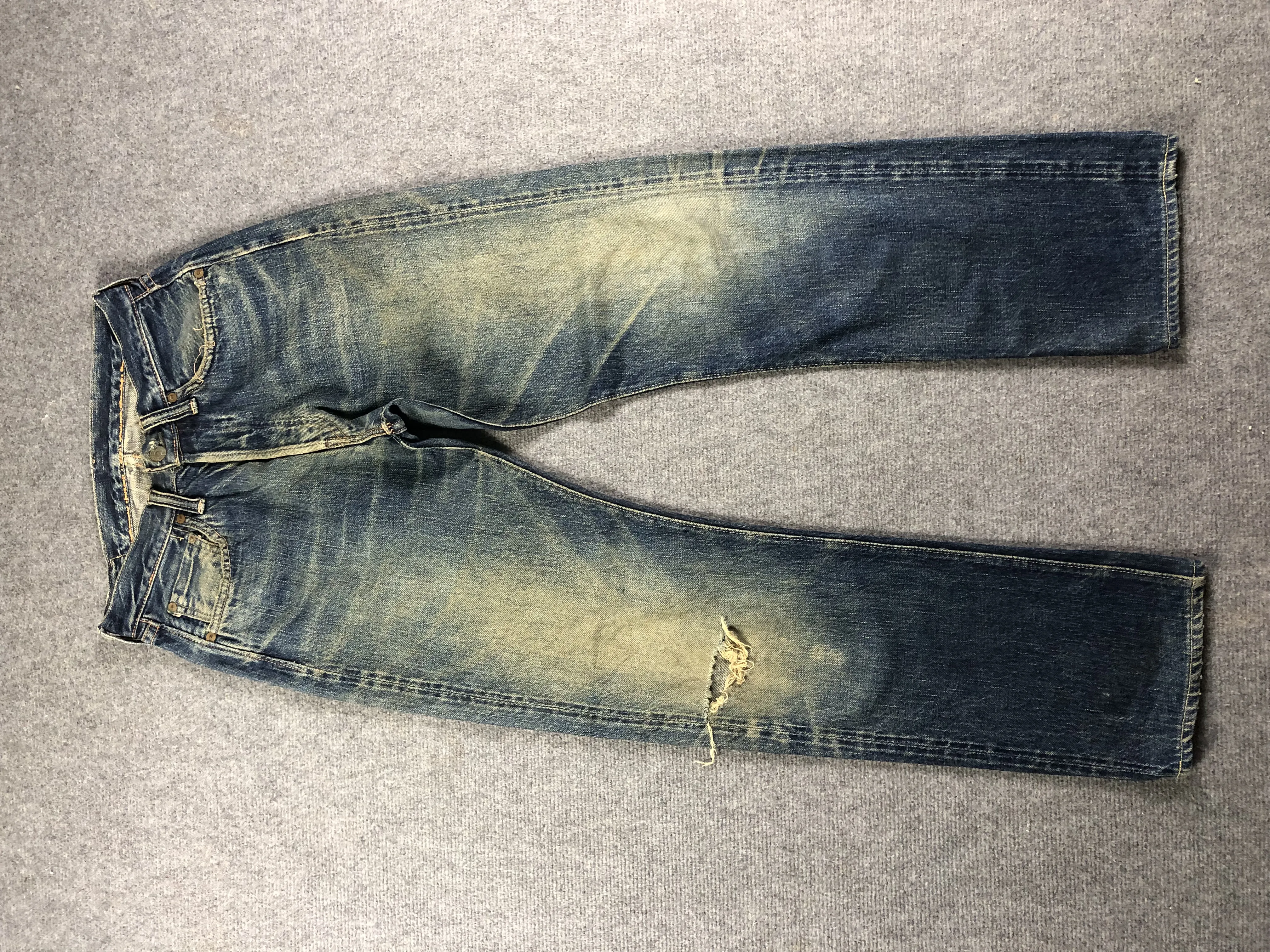Wash Blue Full Count Selvedge Jeans 28x30