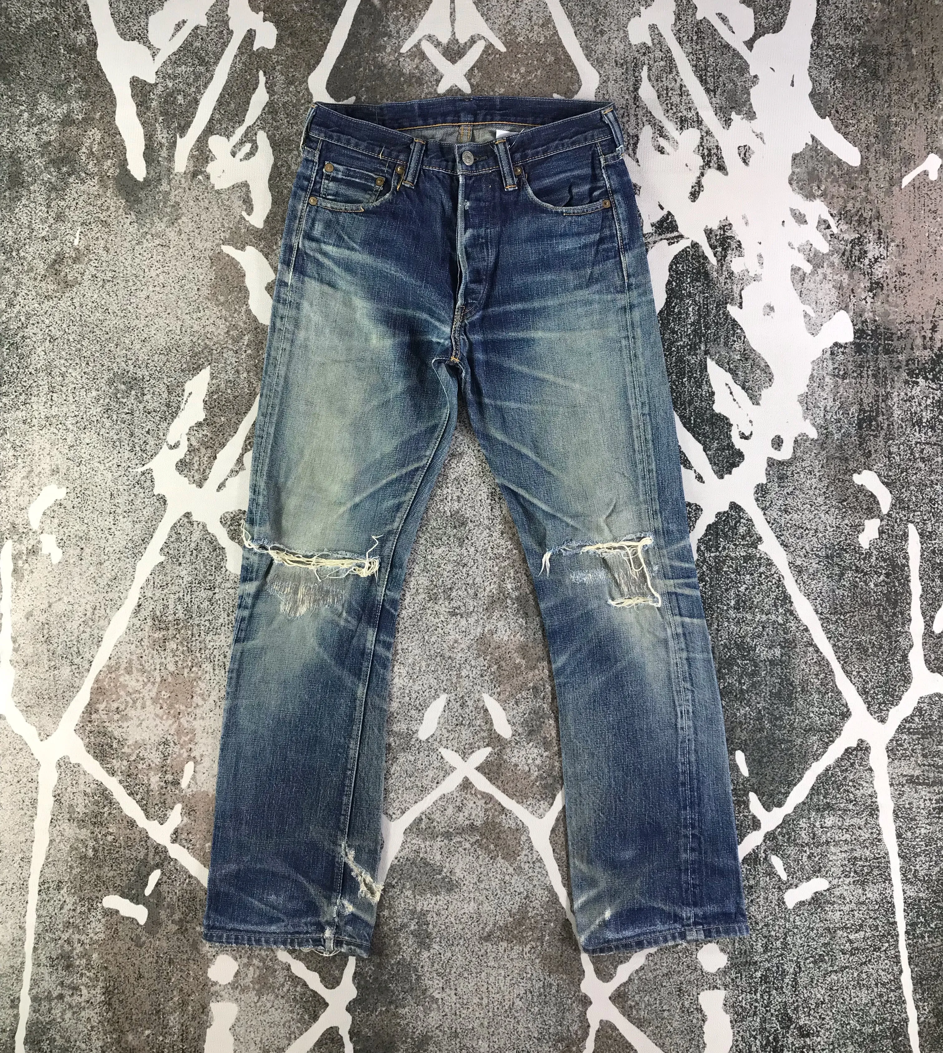 Full Count Jeans Distressed Denim KJ2492