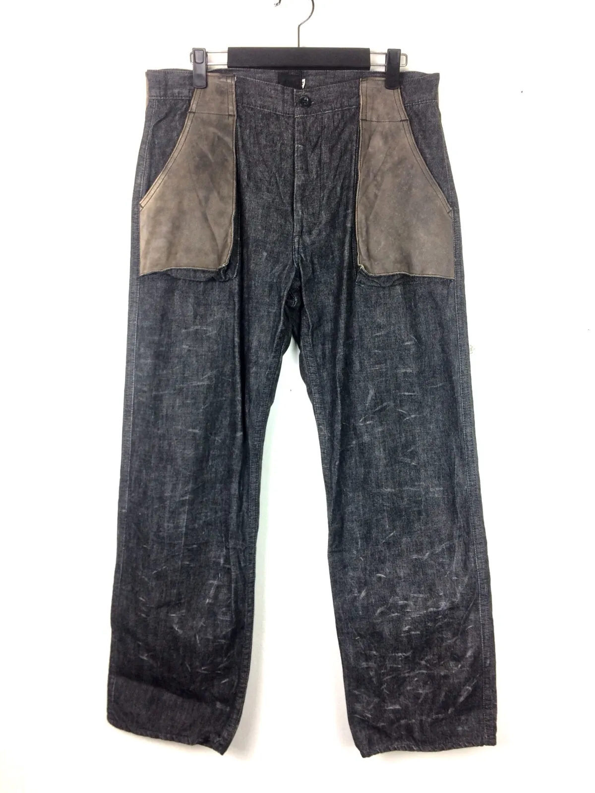 Denim Plus Leather Pocket