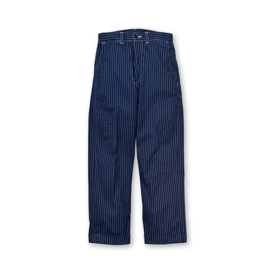 Full Count Indigo Wabash Striped Farmers Trouser