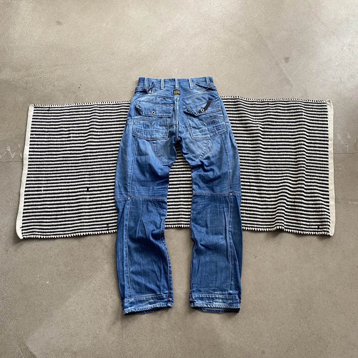 Vintage G Star Raw Multi Pocket Flared Denim Pants