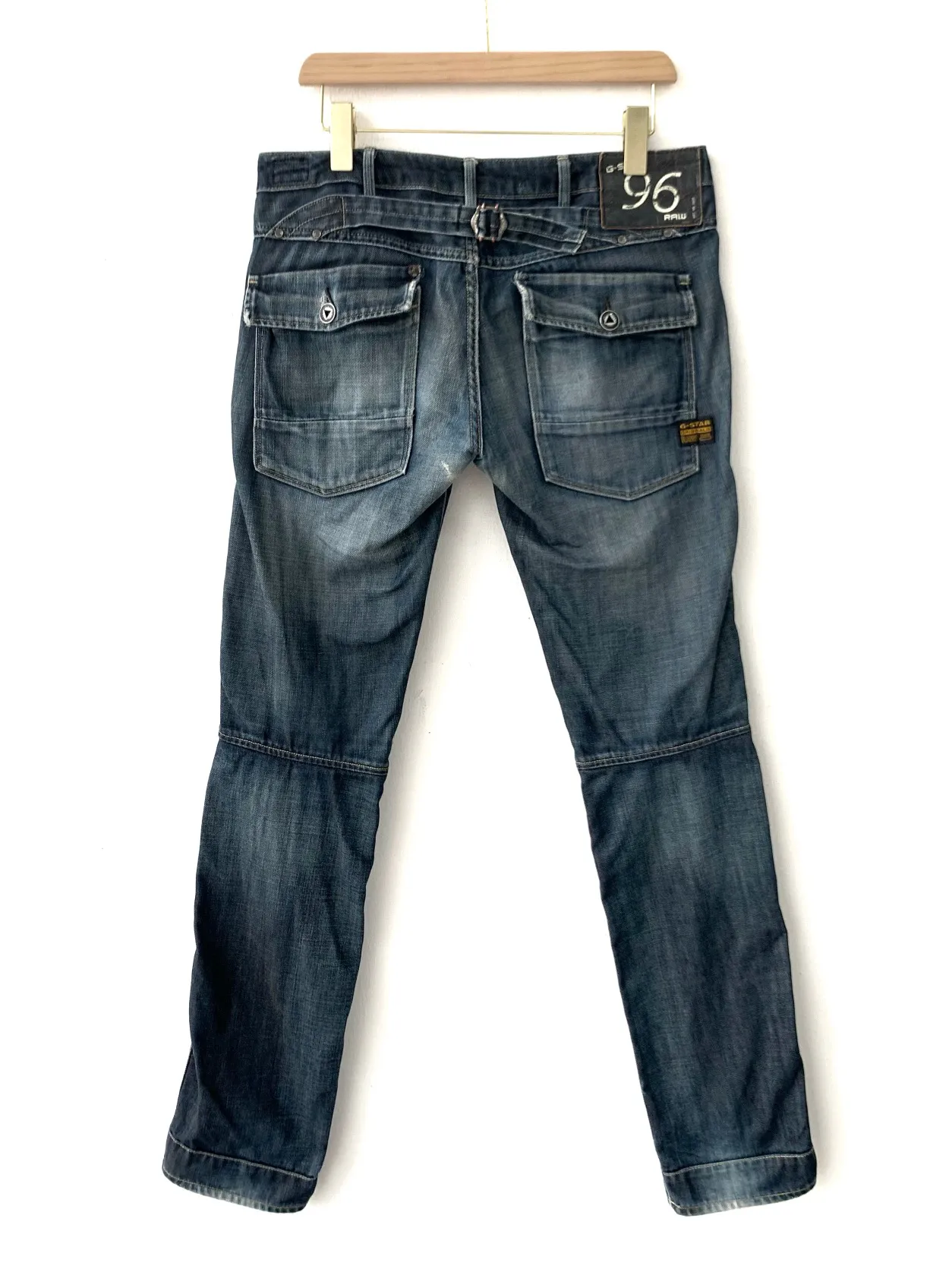 Vintage G Star Raw Denim Biker Cargo Double Knee Pants