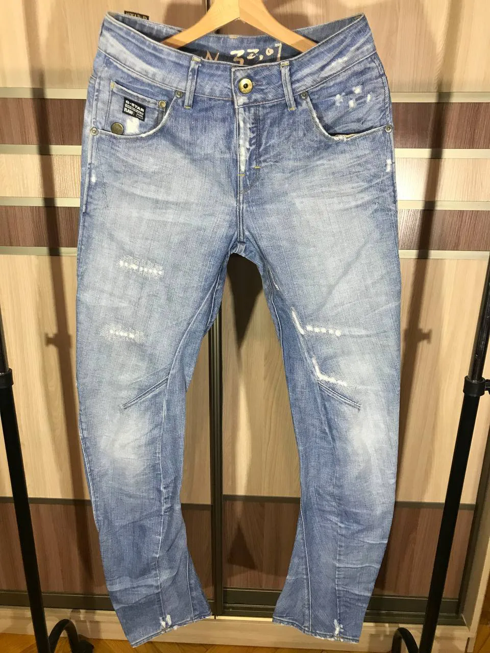 Vintage G-STAR RAW Distressed Jeans Y2K Denim Size W27/L32