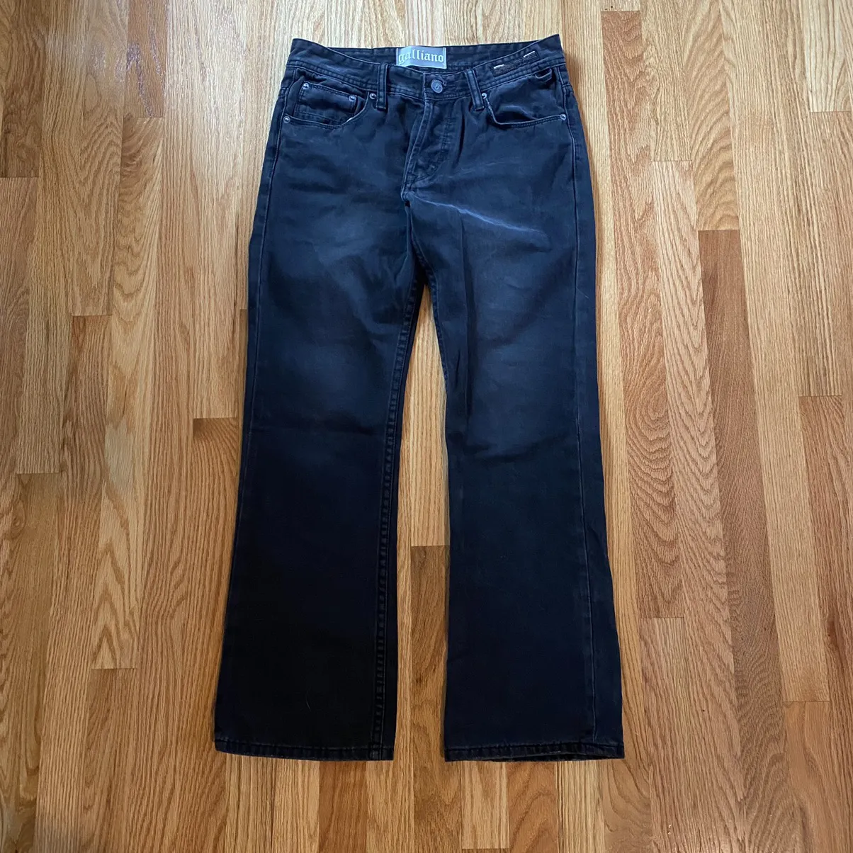 John Galliano Sigara Faded Black Denim Size 30x30