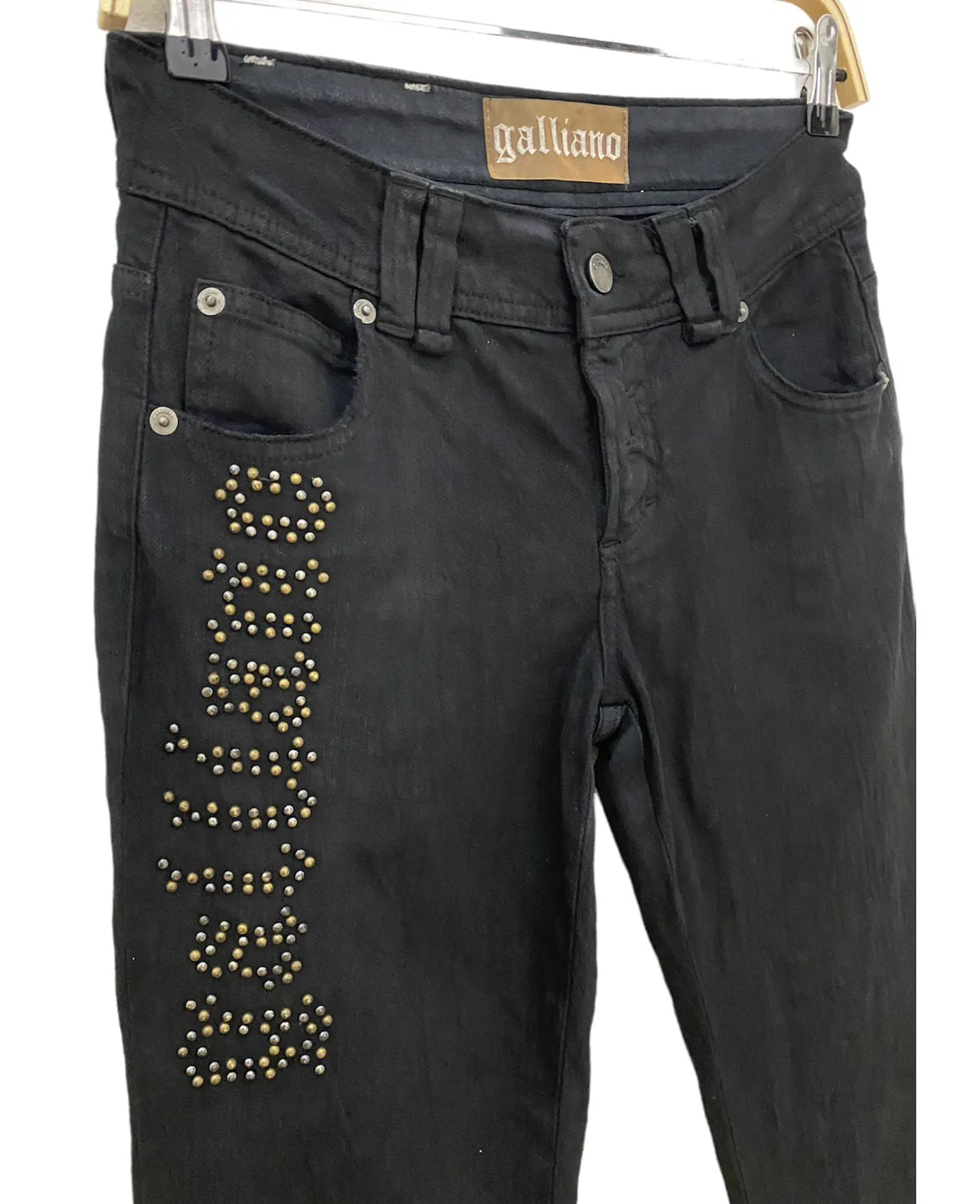 Rare Galliano Stud Black Jeans