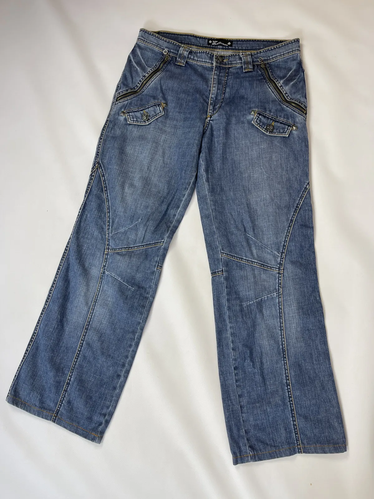 John Galliano vintage blue rap jeans denim oversized