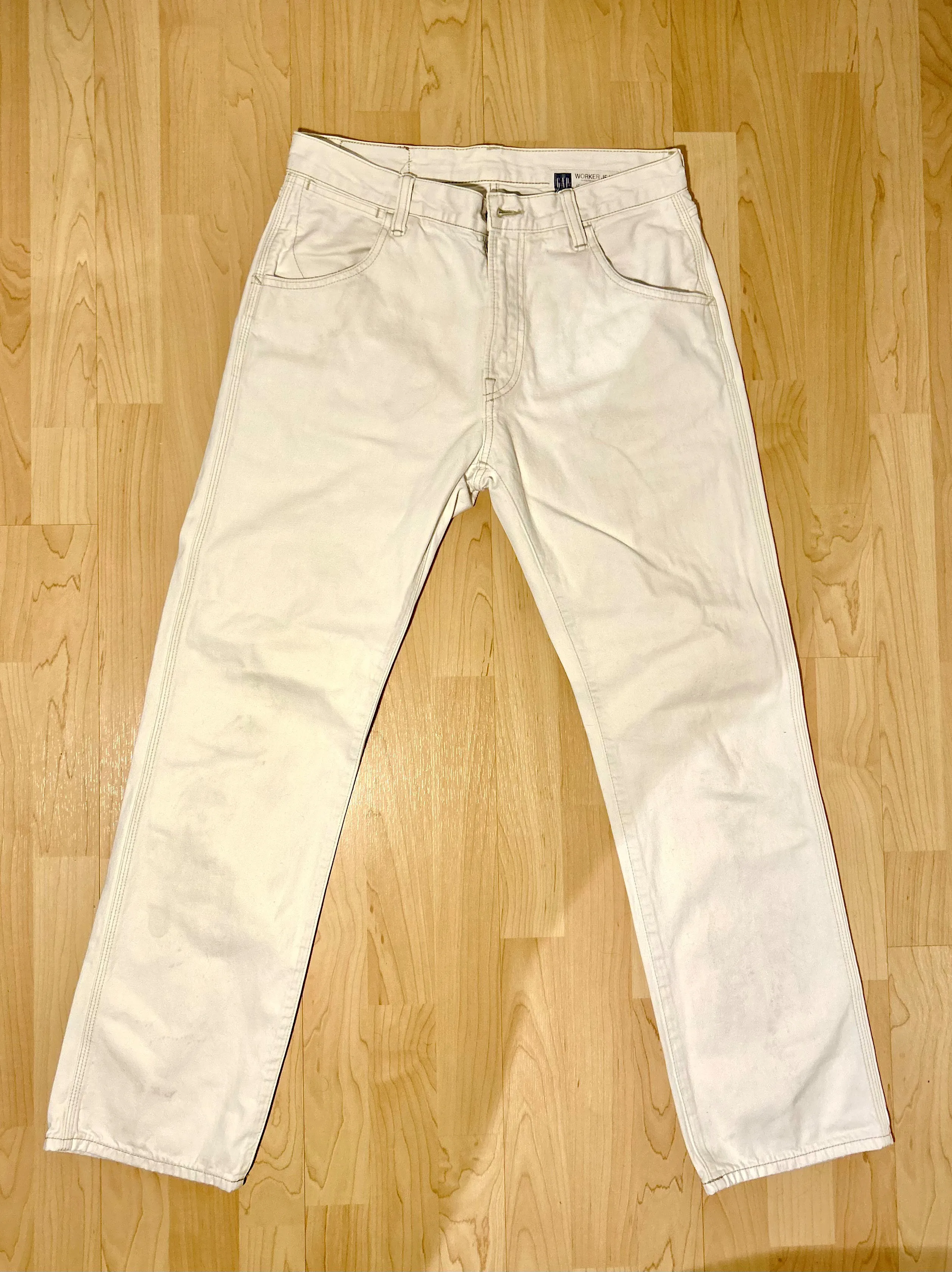 Worker Pants Cream White