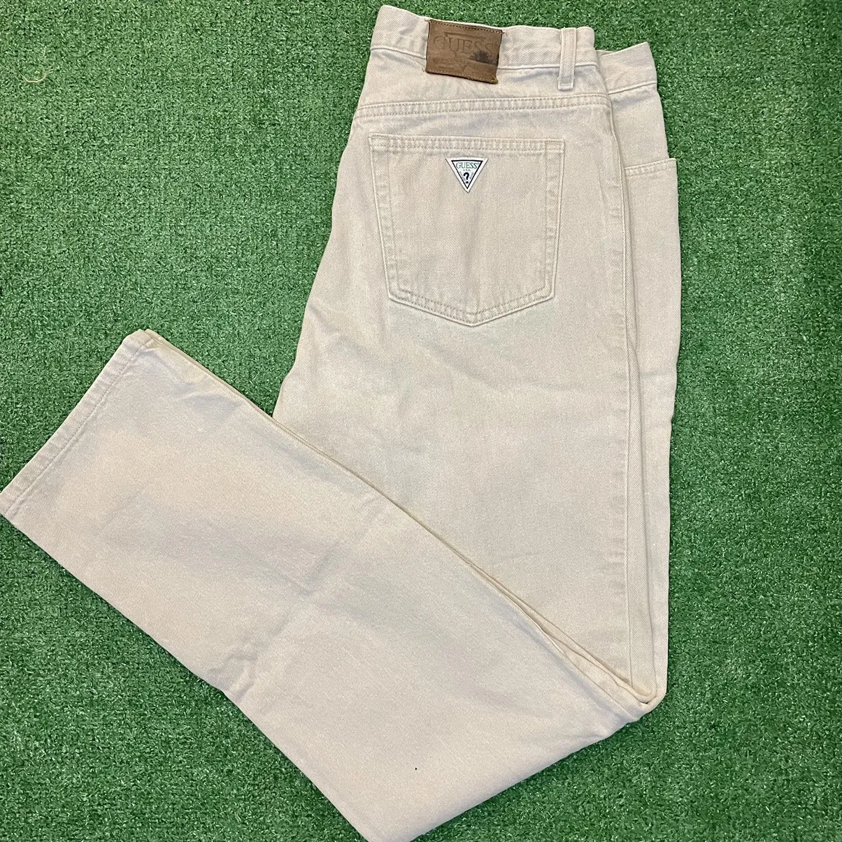 Vintage 90s Guess Beige Jeans