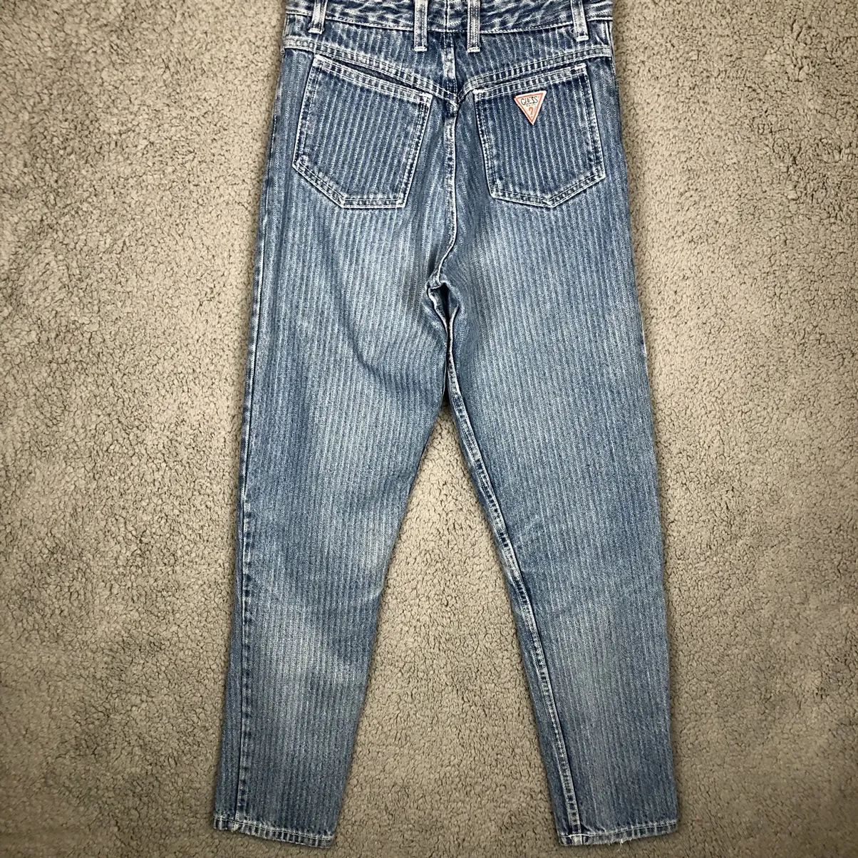 Vintage Guess Georges Marciano Striped Denim size 30 but 28”