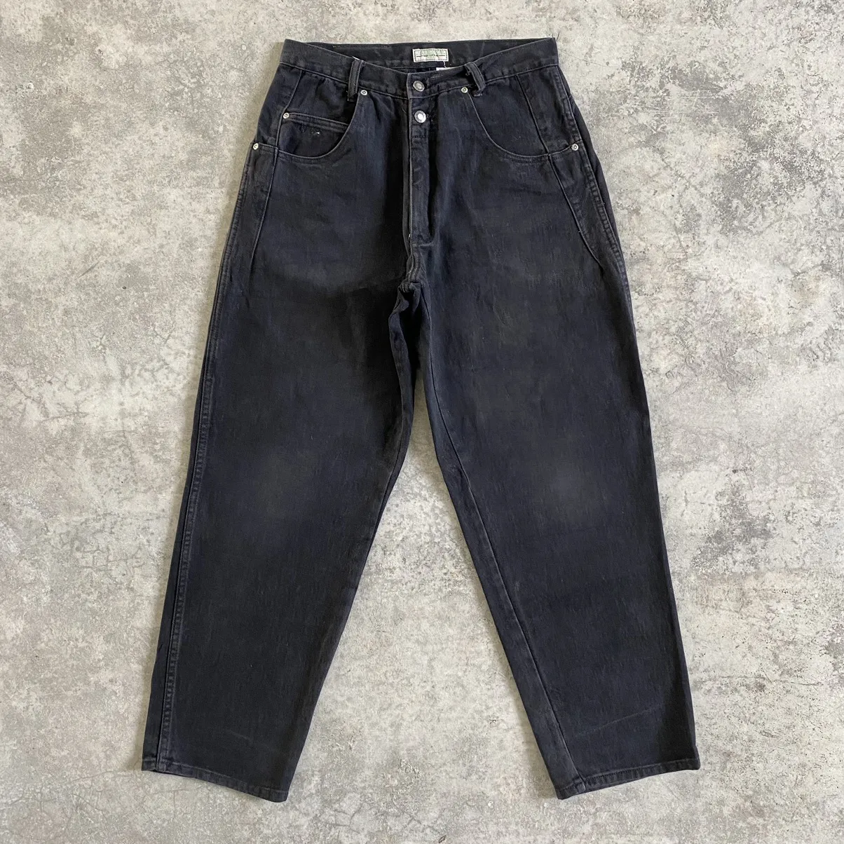 Vintage Guess George Marciano Wide Smoky Black Baggy Denim