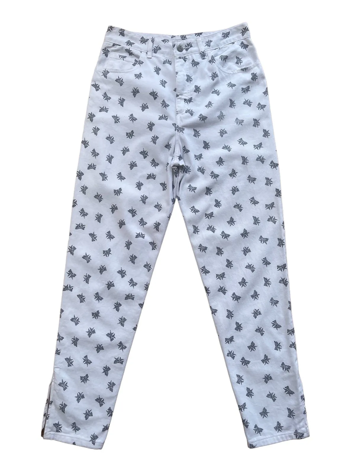 Vintage Guess Georges Marciano White Printed Jeans