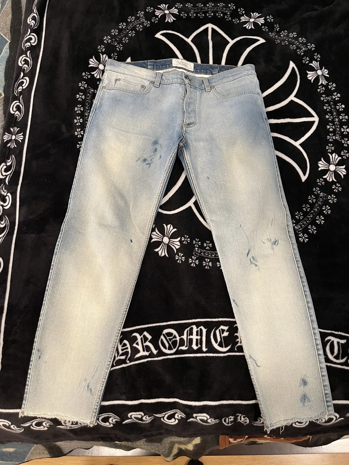 Givenchy Ink Splatter Skinny Jeans