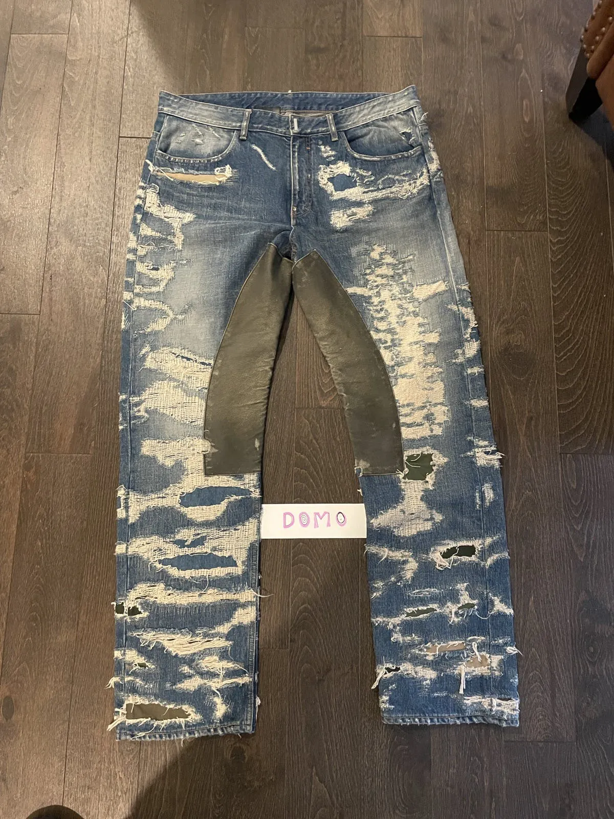 Givenchy by MMW destroyed Boro moleskin jeans