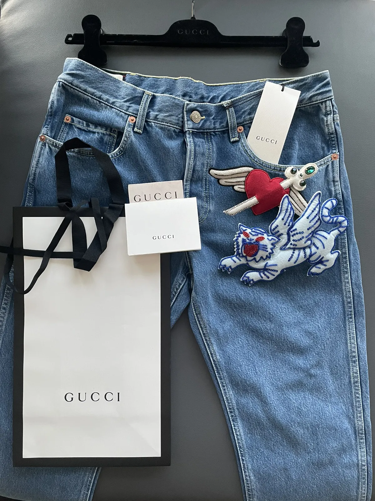 Rare 2K Super Runway Sold Out Skinny Denim Jeans w Brooches