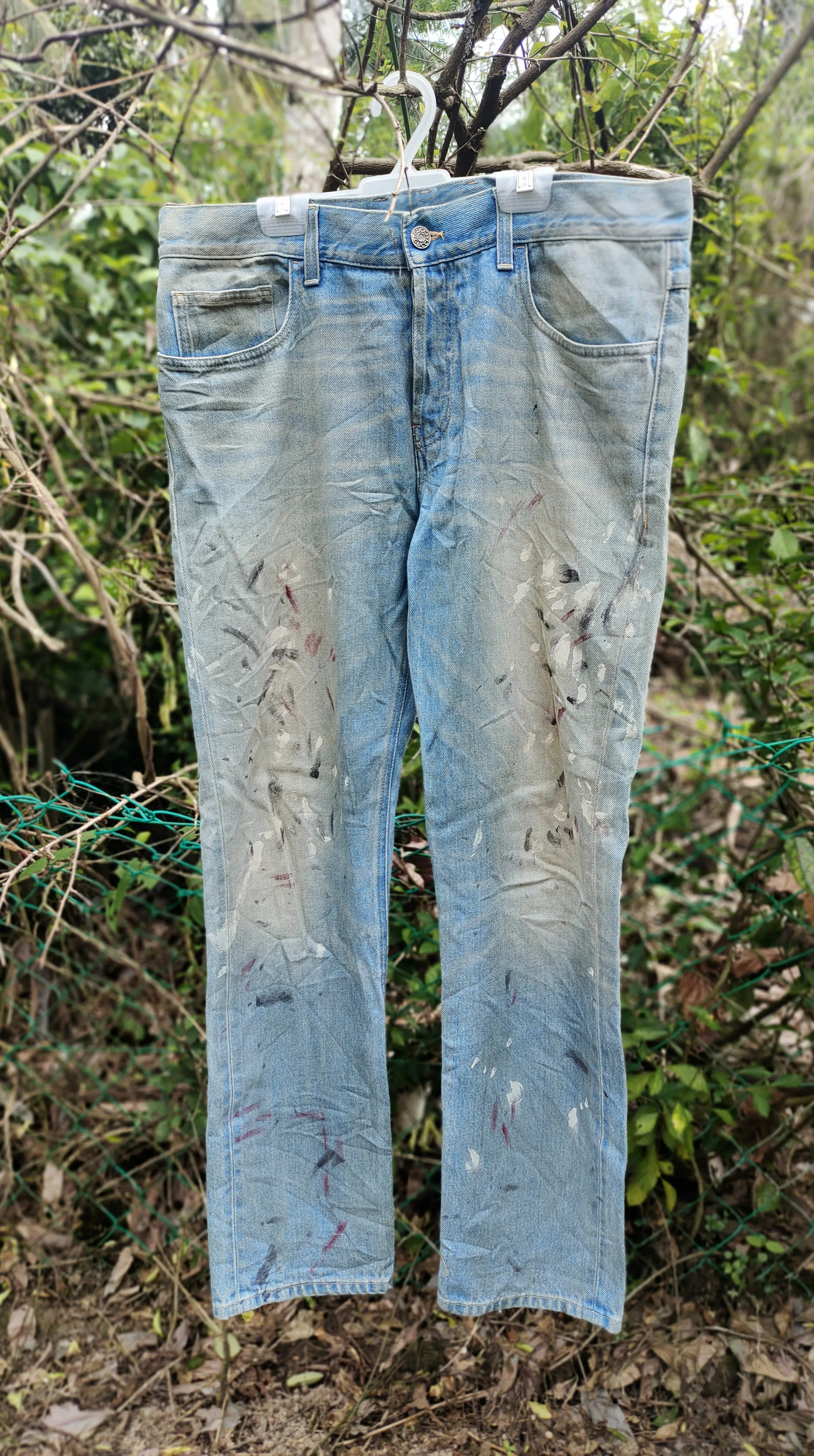 Gucci hand painted jeans