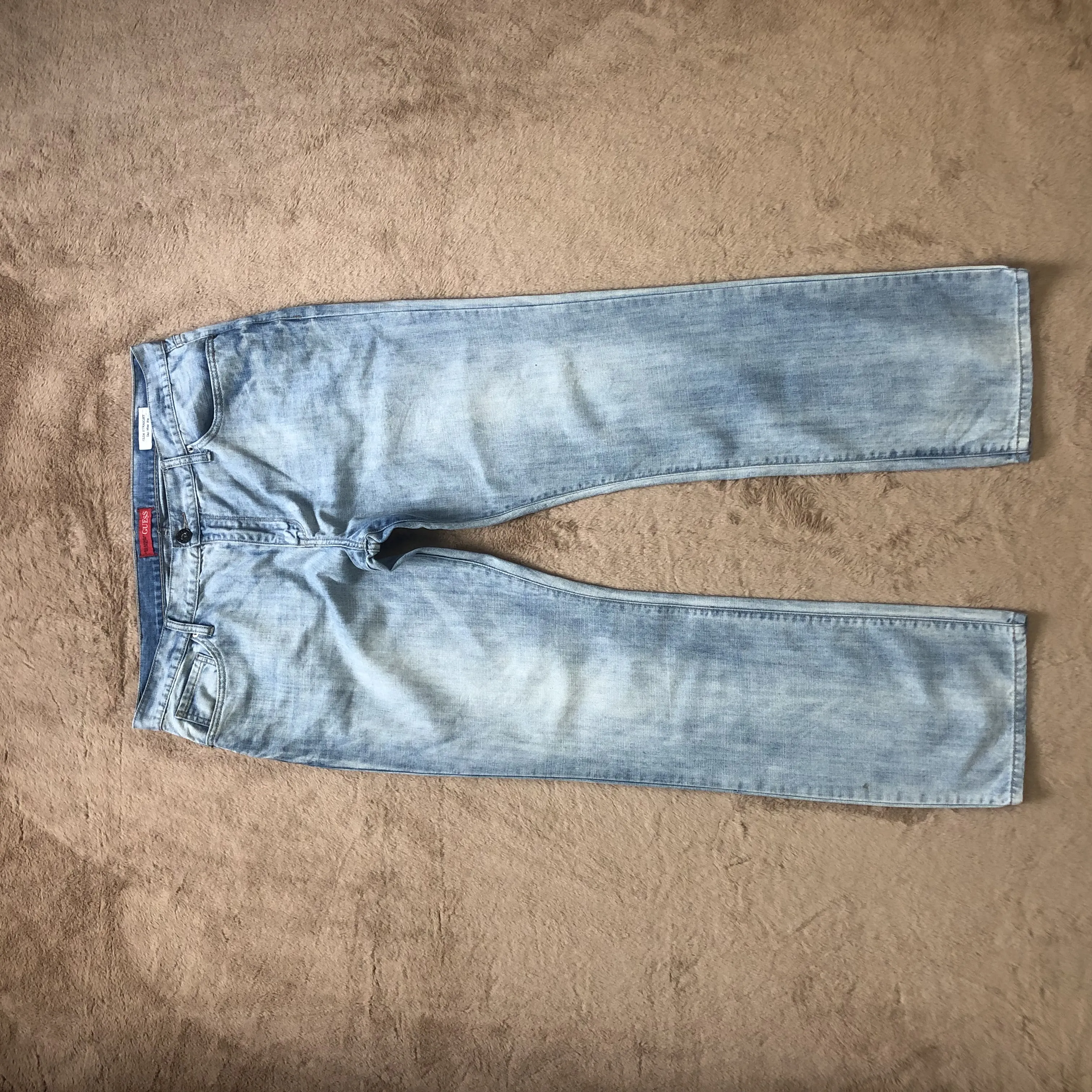 GUESS SLIM STRAIGHT LIGHT WASH DENIM PANTS #6778-86