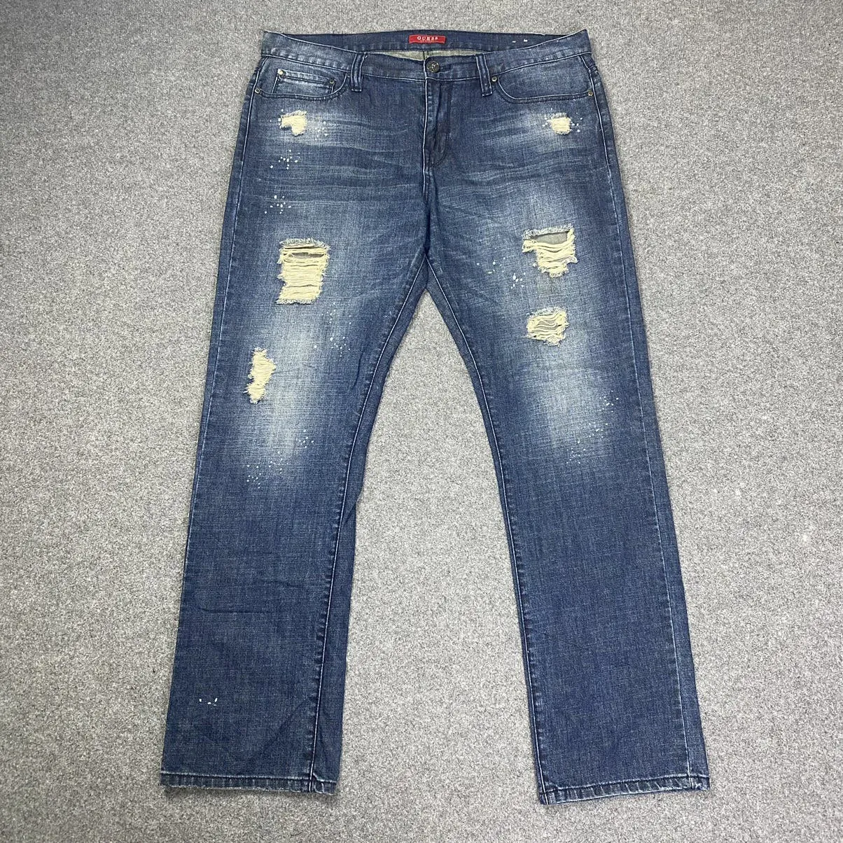 RARE‼️GUESS DISTRESSED DENIM JEANS