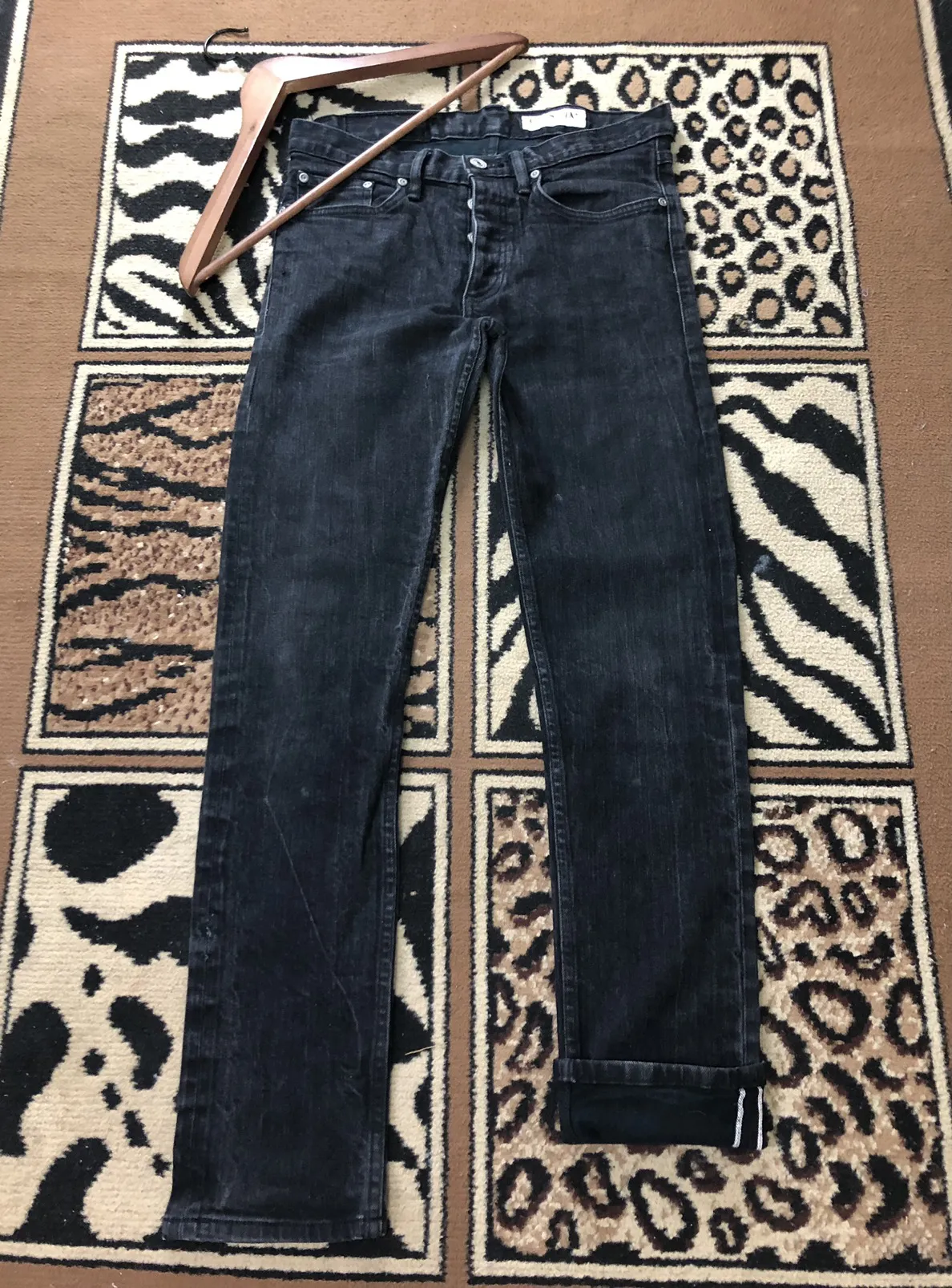 VINTAGE SELVEDGE GUSTIN SLIM FIT SUPER BLACK DENIM