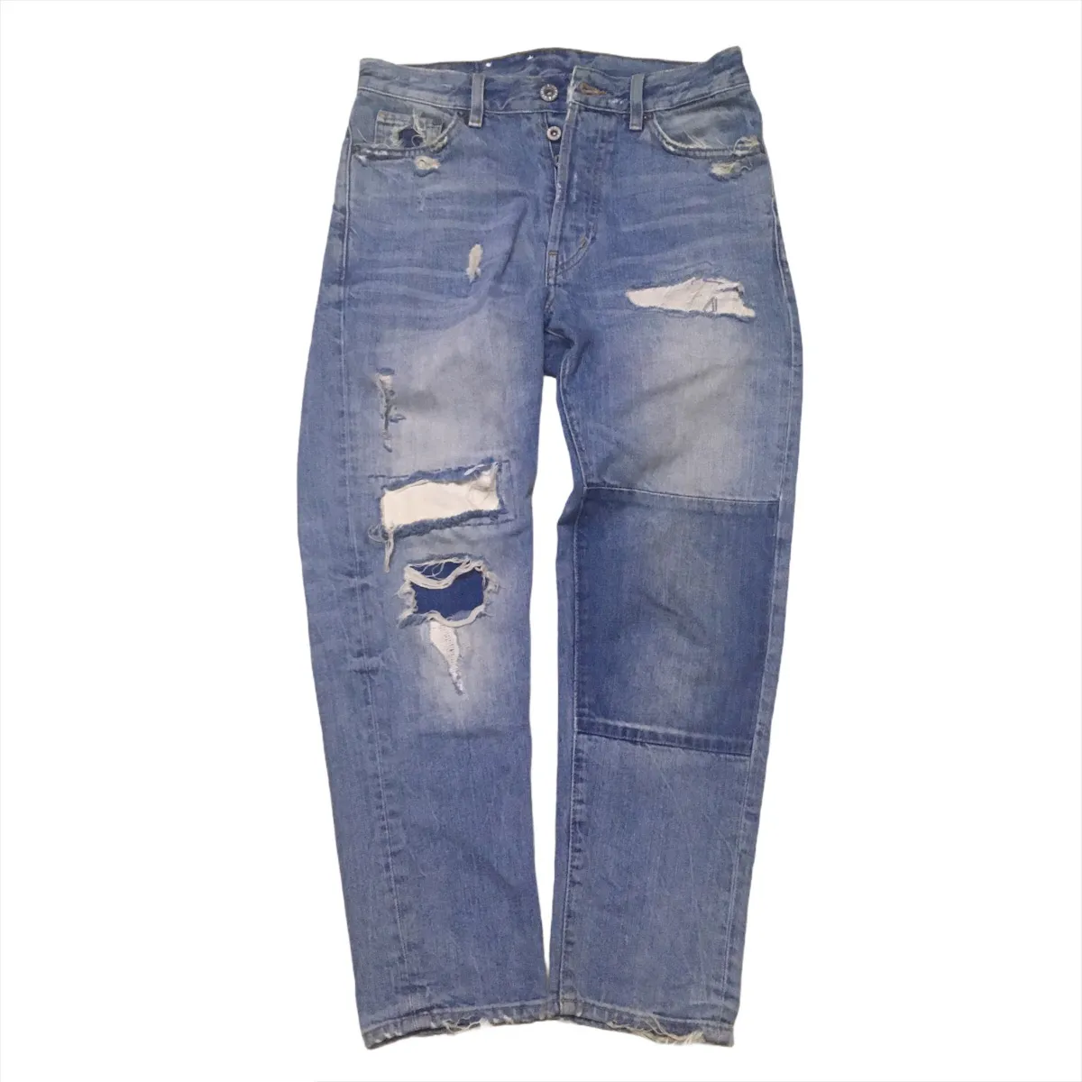 HnM Distressed Patchwork Denim