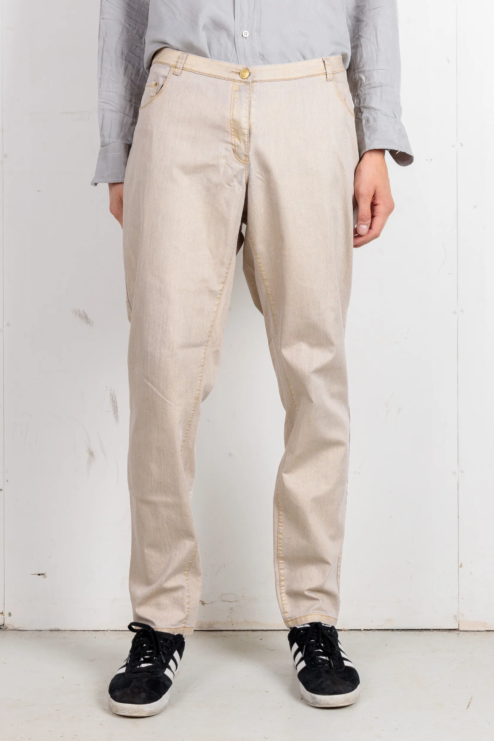 Dior alike gold glitter denim