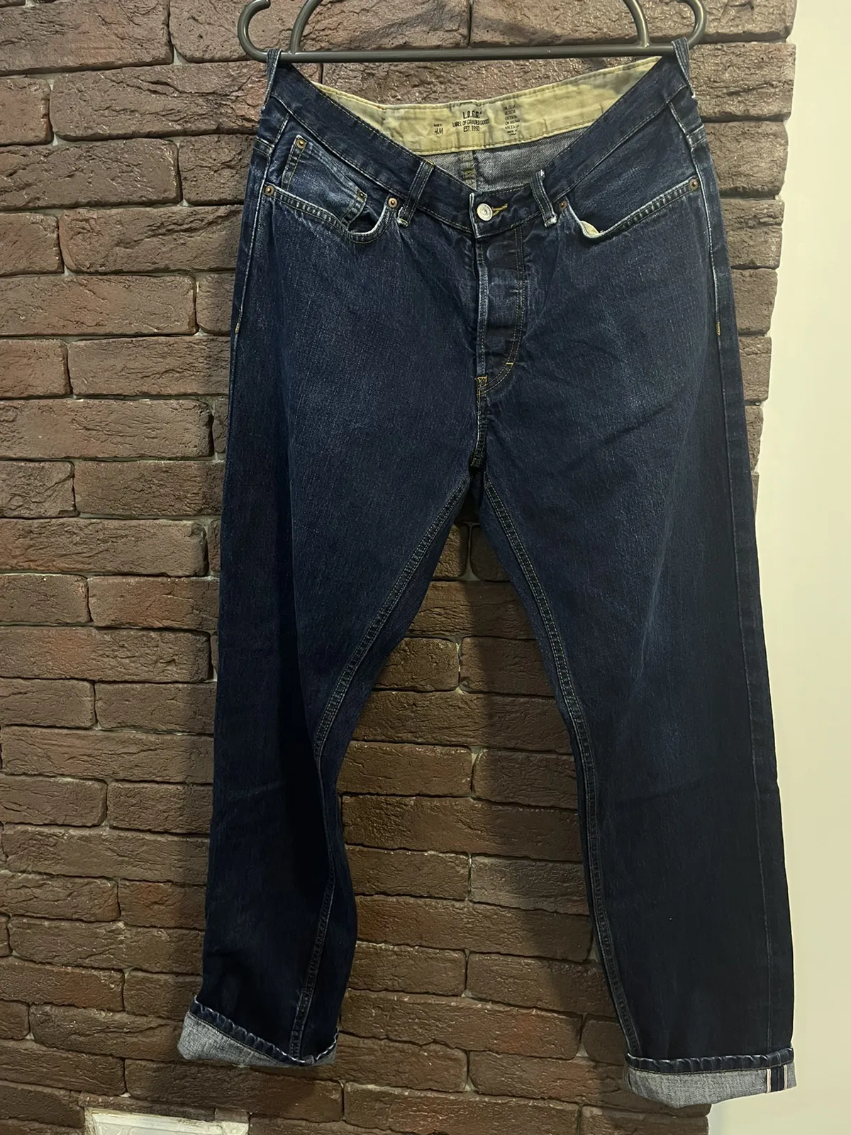 H&M L.O.G.G Selvege jeans w33 l34