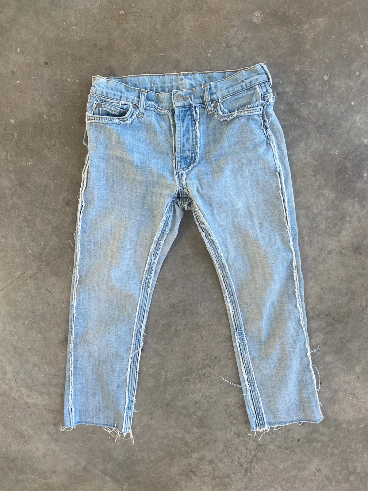 Maison Margelia x H&M Inside Out Blue Denim Jeans Sz.29 ❄️🥣🧊