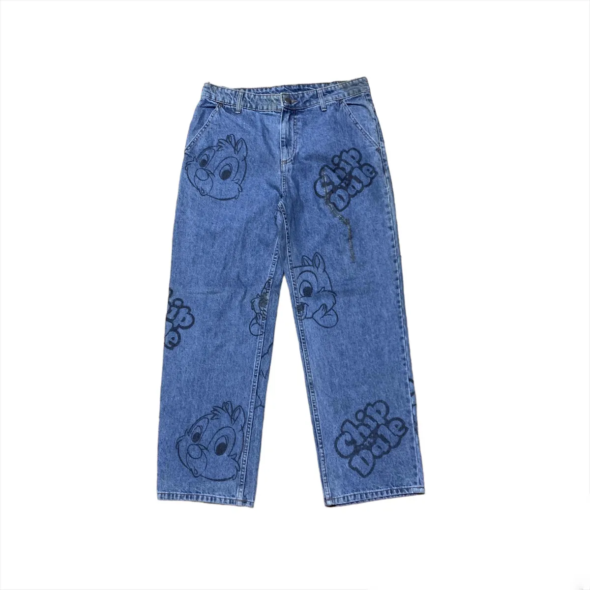 H&M X Chip N Dale Fullprint Design Denim Pants