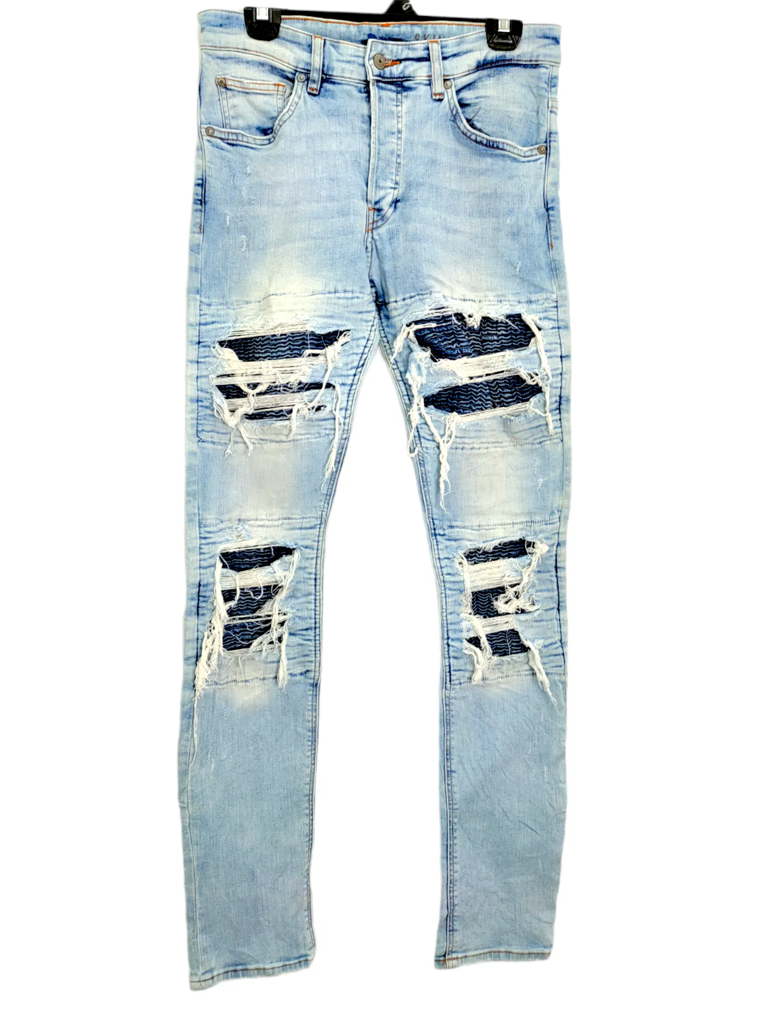 H&M Divided Distressed Denim Like Balmain Bikers Pants