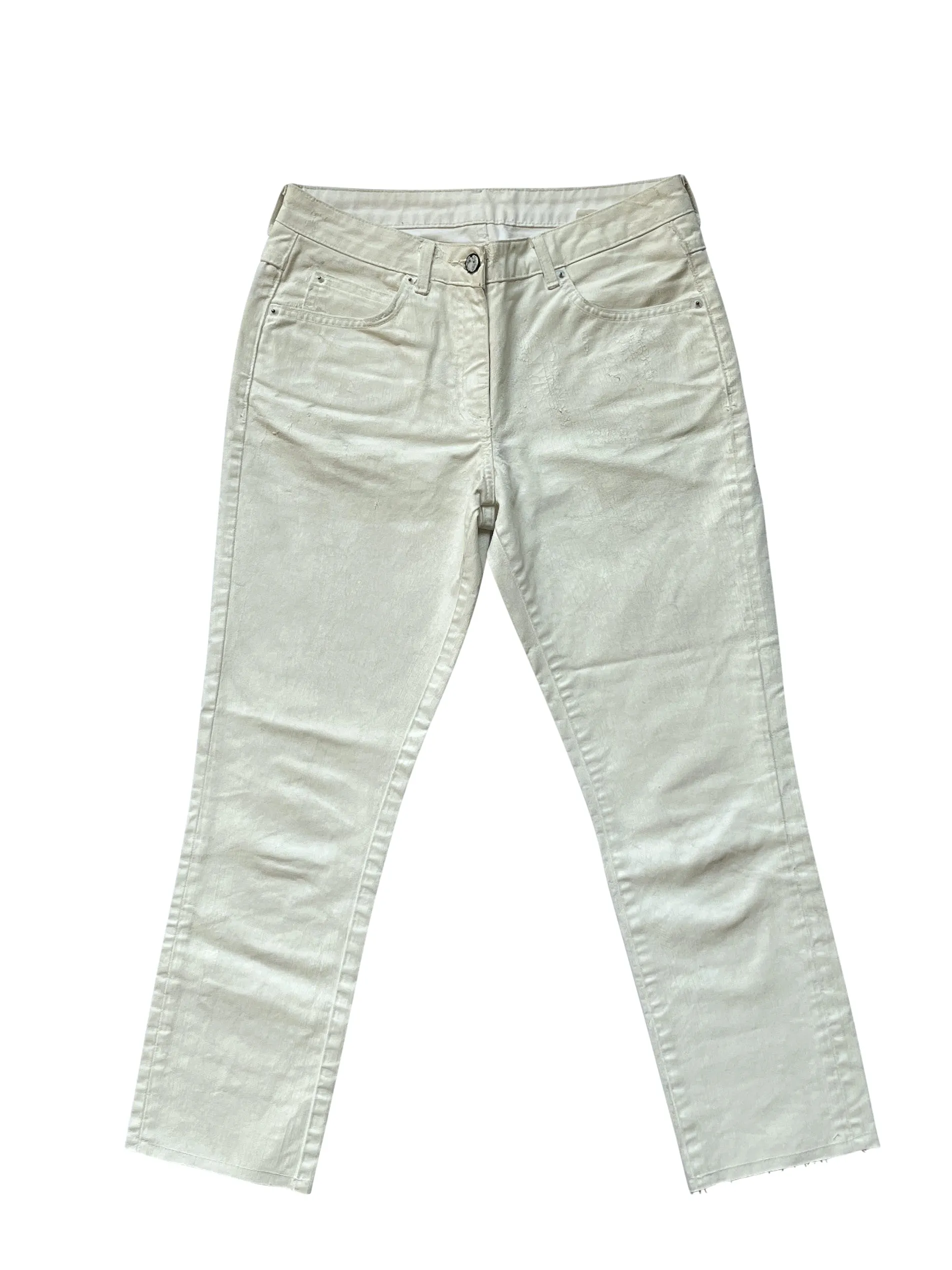 ⚡️QUICK SALE⚡️Maison Margiela H&M White Painted Jeans Denim