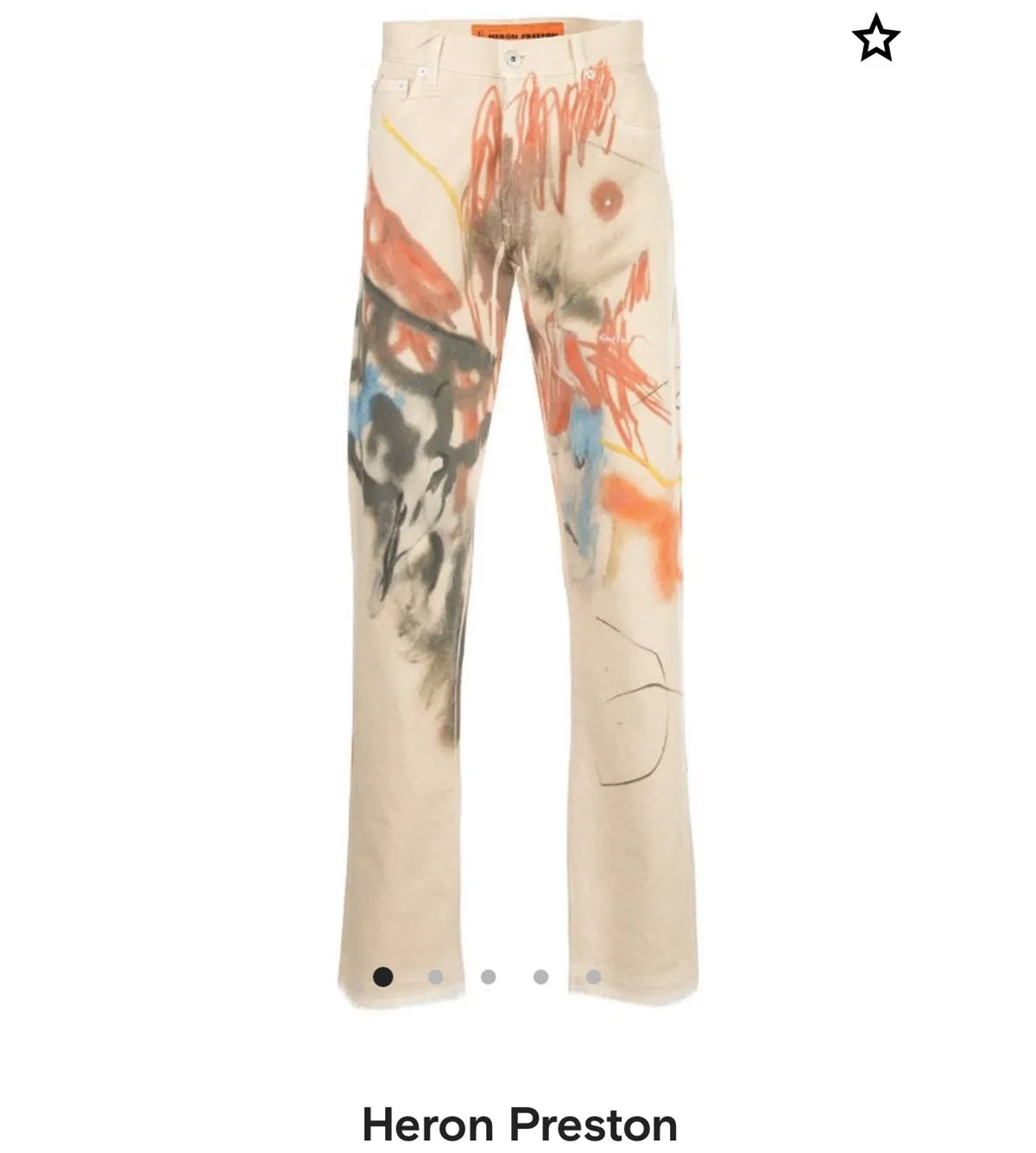 Heron Preston Abstract Slim Printed Jeans
