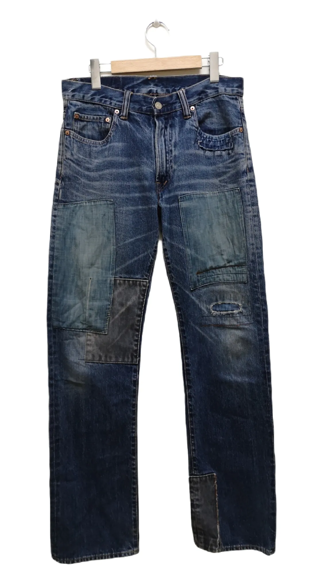 Archival HR Market X Blue Blue Japan patchwork denim jeans