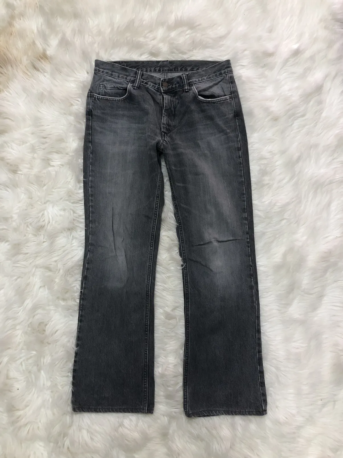 Hollywood Ranch Market jeans straight flap pocket faded