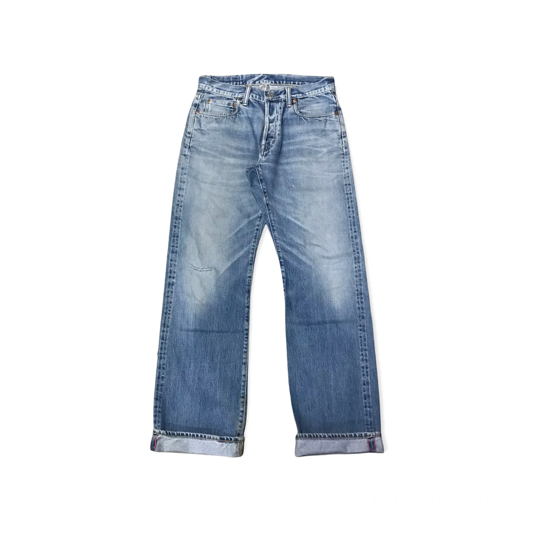 hr market blue blue japan selvedge distressed denim pants