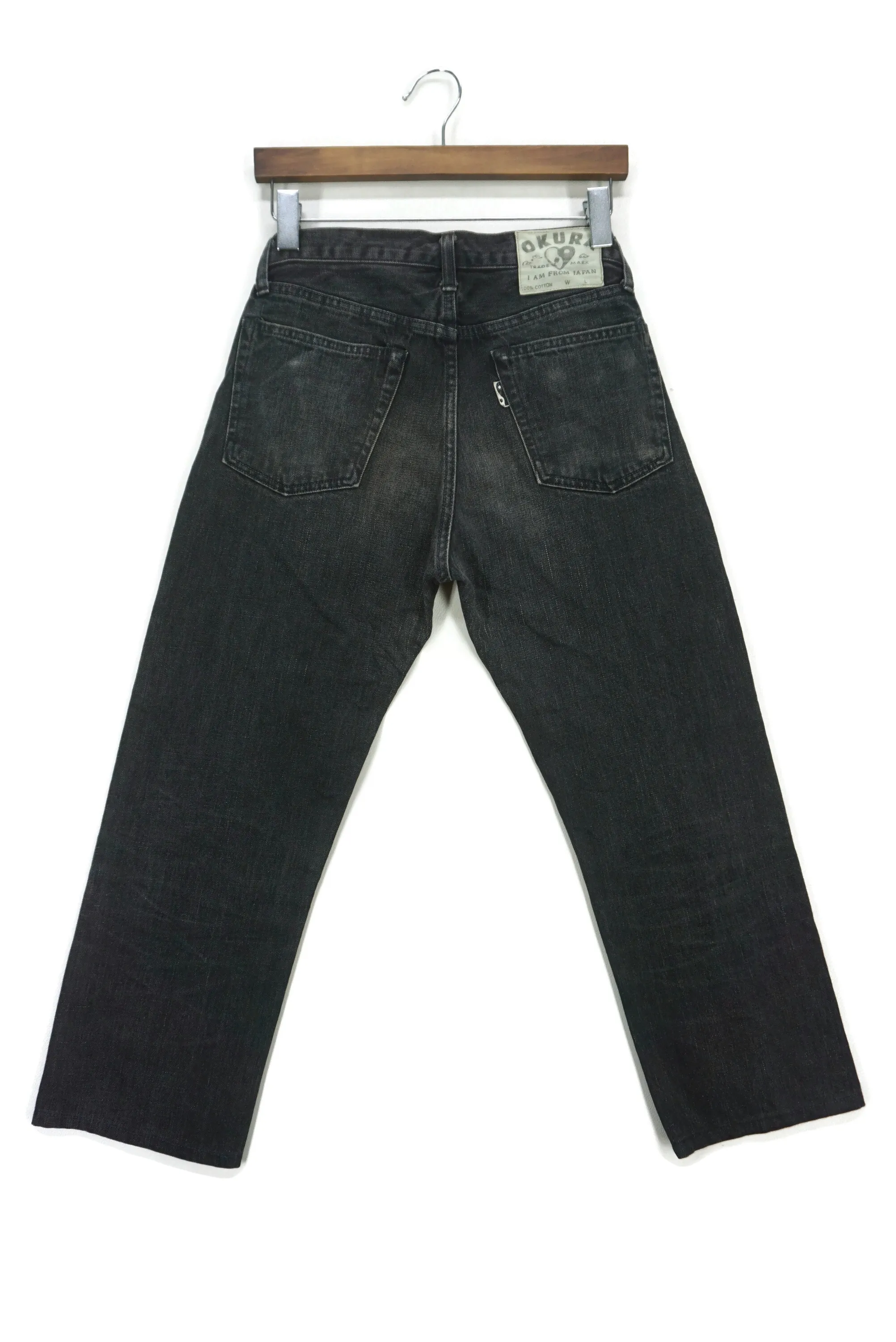 Selvedge Straight Leg Tapered Ankle Cropped Jeans Pants